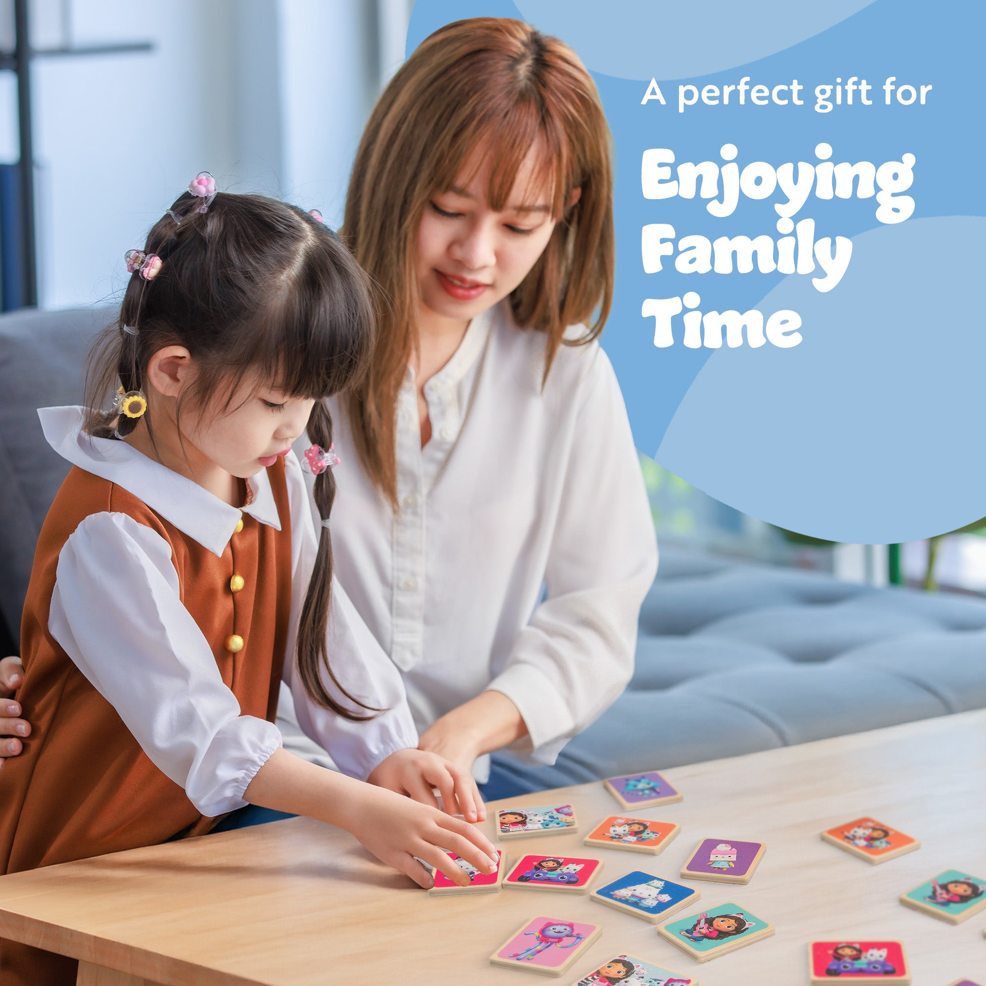 Gabby's Dollhouse Memory Game for Kids - Fun Family Travel Game, Compact & Portable Design, Classic Character Matching Toy