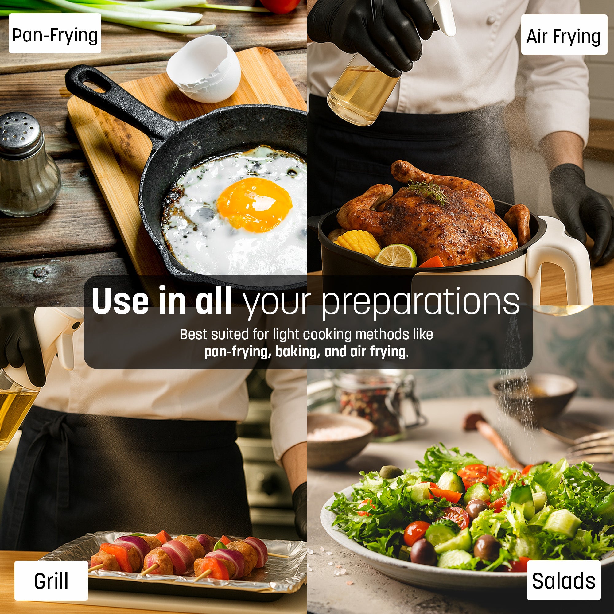 KEPLIN - 220ml Oil Sprayer Bottle - BPA-Free Refillable Olive Oil Mister for Air Fryer, Cooking, Baking & Grilling - Fine Mist Spray - Leak-Proof, Eco-Friendly & Dishwasher Safe