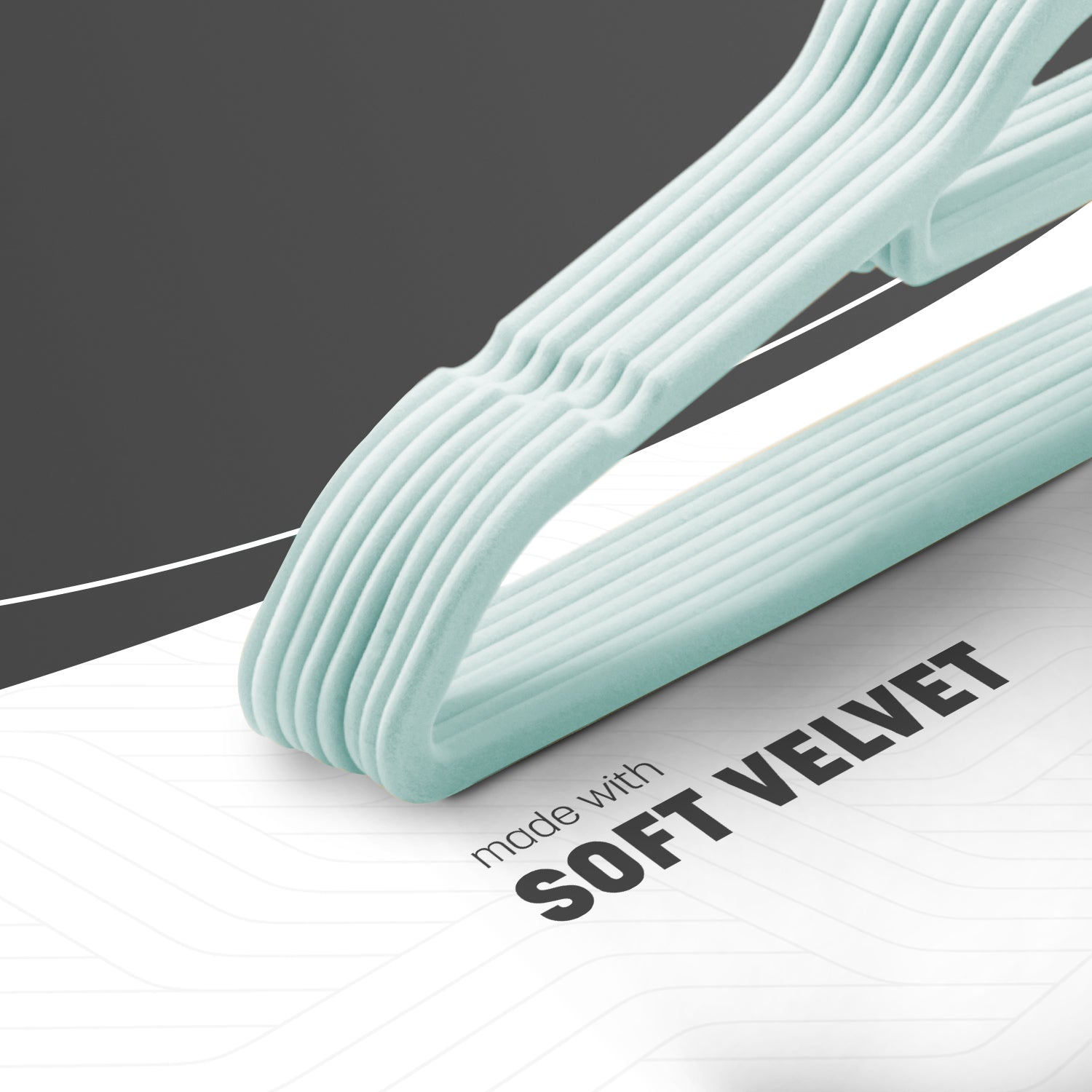 KEPLIN Velvet Hangers 20 Pack - Non-Slip Clothes Hangers with Tie Bar & 360° Hook - Durable & Sturdy, Space-Saving Wardrobe Organisers for Suits, Jackets & Clothes- Home Storage Solution