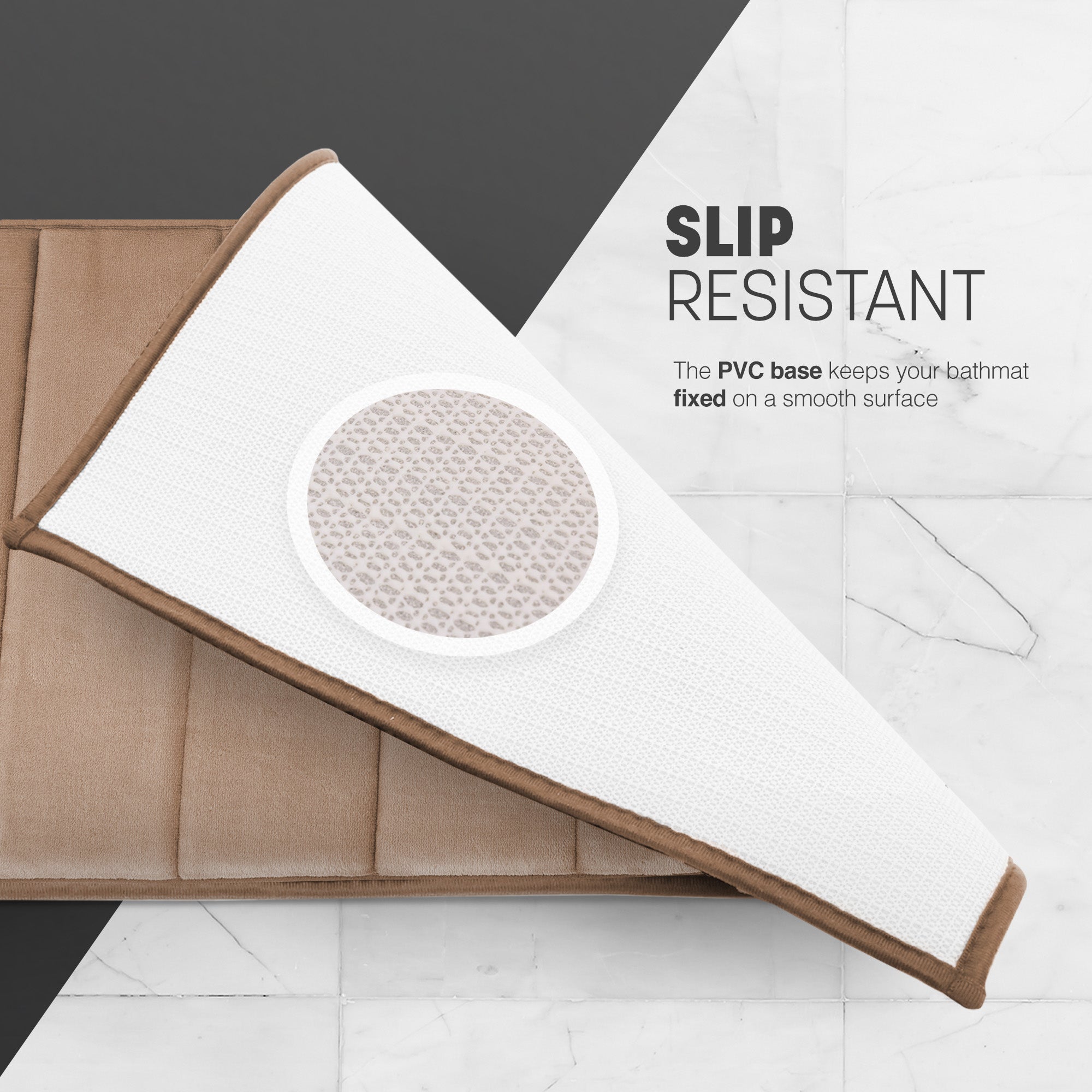 KEPLIN Ultra-Soft Memory Foam Bath Mat - Highly Absorbent, Non-Slip, Machine Washable Luxury for Bathroom Floors- 60x 90cm