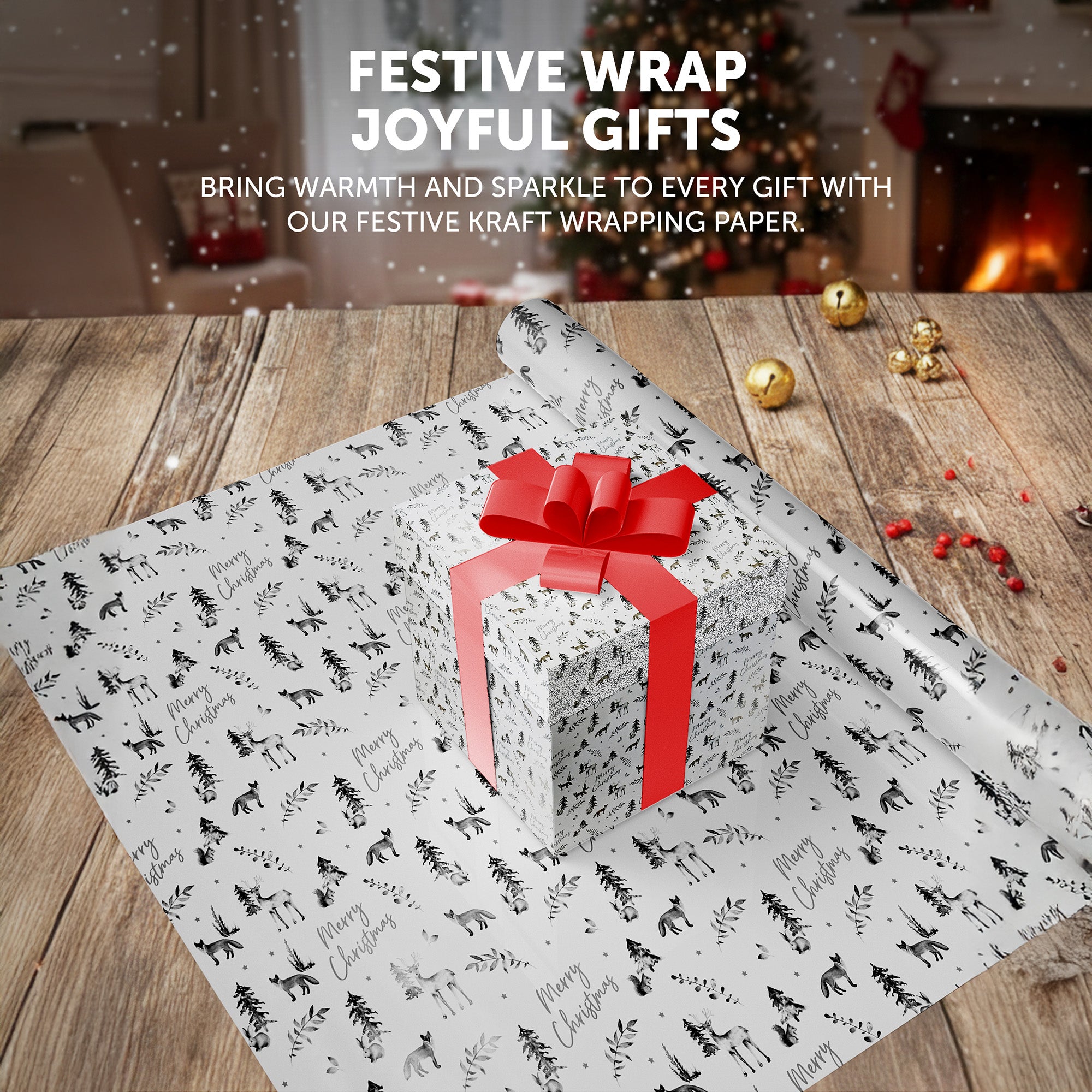 Kraft & Co 4 pack 69cm x 8M Gift Wrapping Paper Ideal for Gifts Arts & Crafts