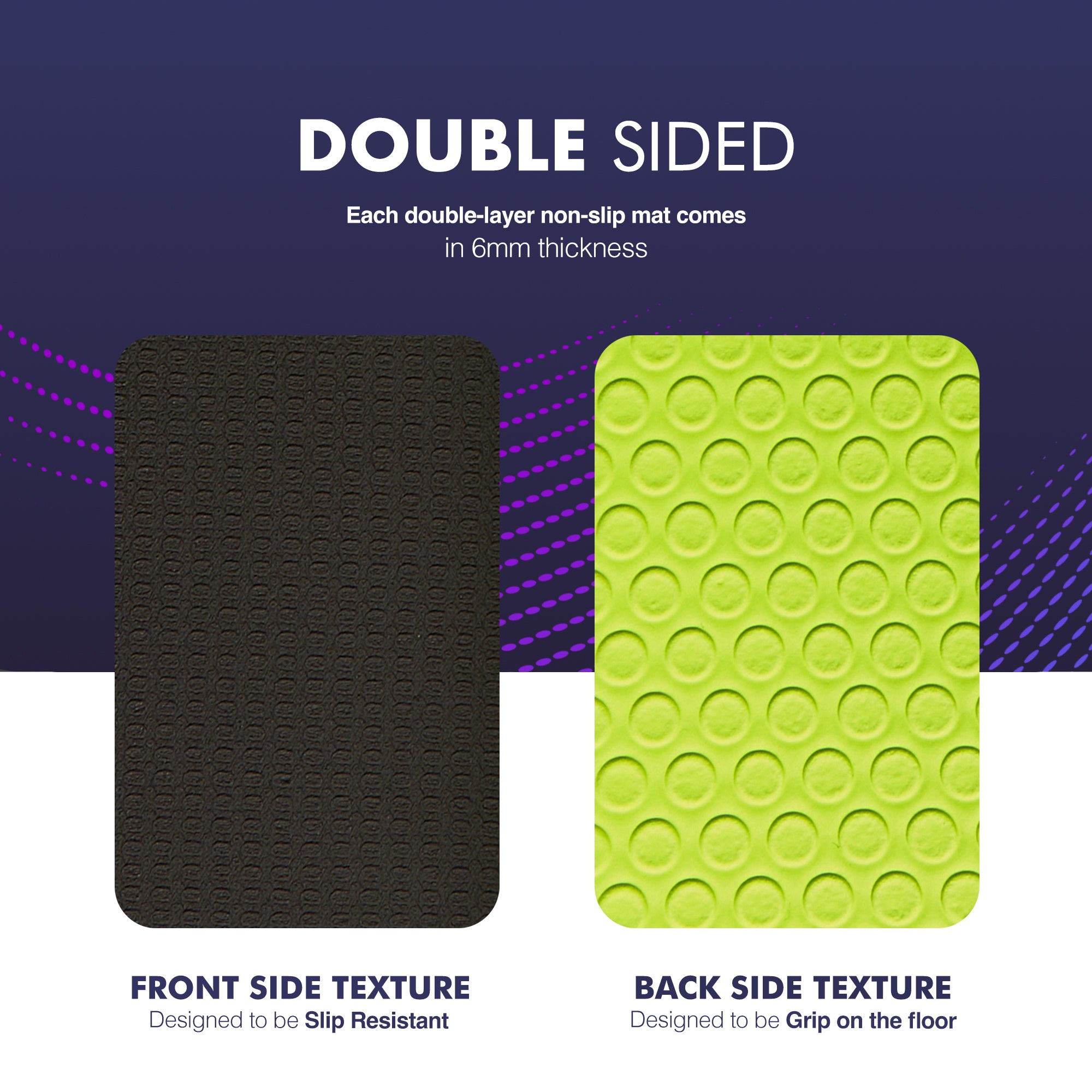 KAYMAN Yoga & Exercise Mat with Carry Strap, Large Non-Slip Comfortable Training & Workout Floor Mat for Home or Outdoor, Gym, Pilates, Gymnastics, HiiT, Stretching & Meditation