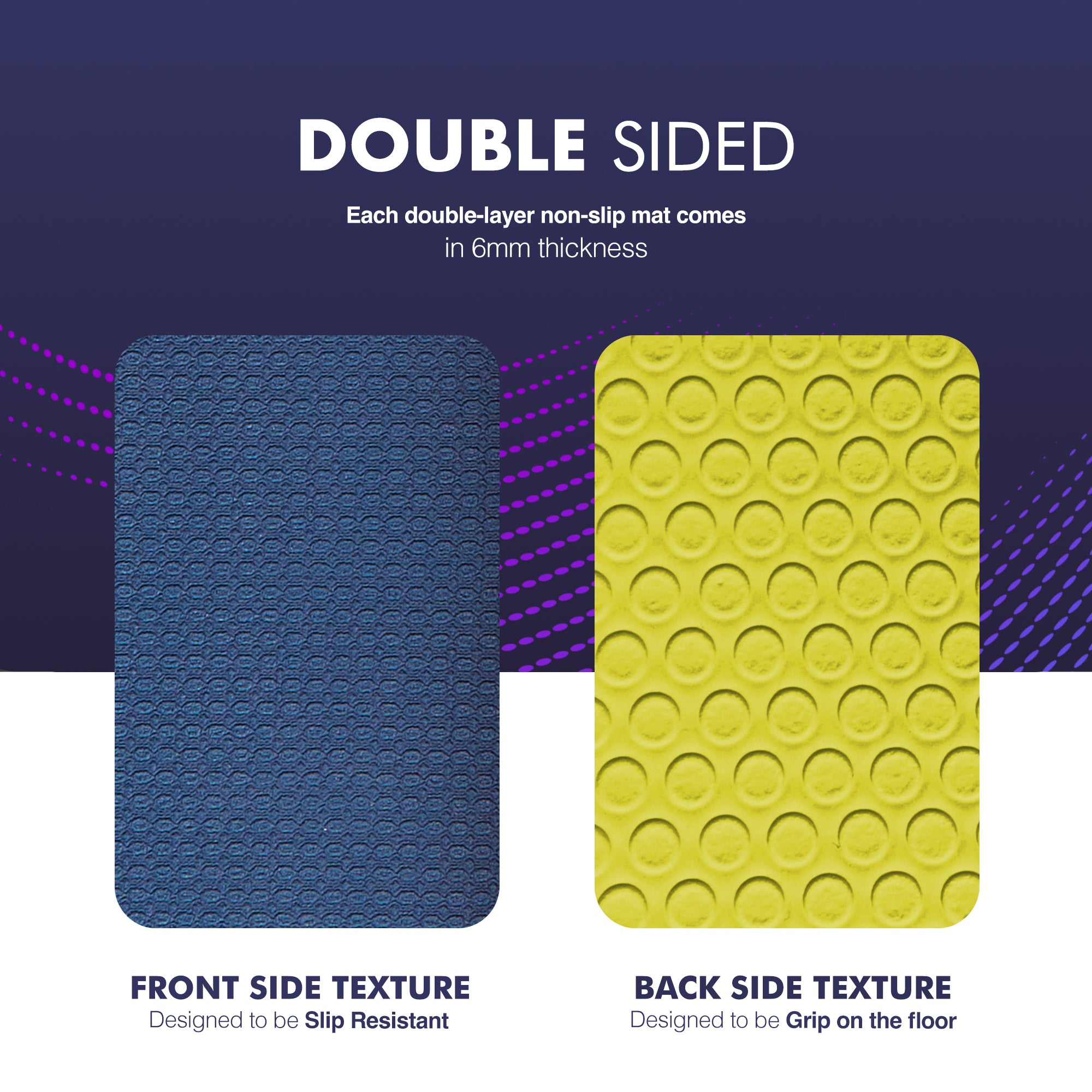 KAYMAN Yoga & Exercise Mat with Carry Strap, Large Non-Slip Comfortable Training & Workout Floor Mat for Home or Outdoor, Gym, Pilates, Gymnastics, HiiT, Stretching & Meditation