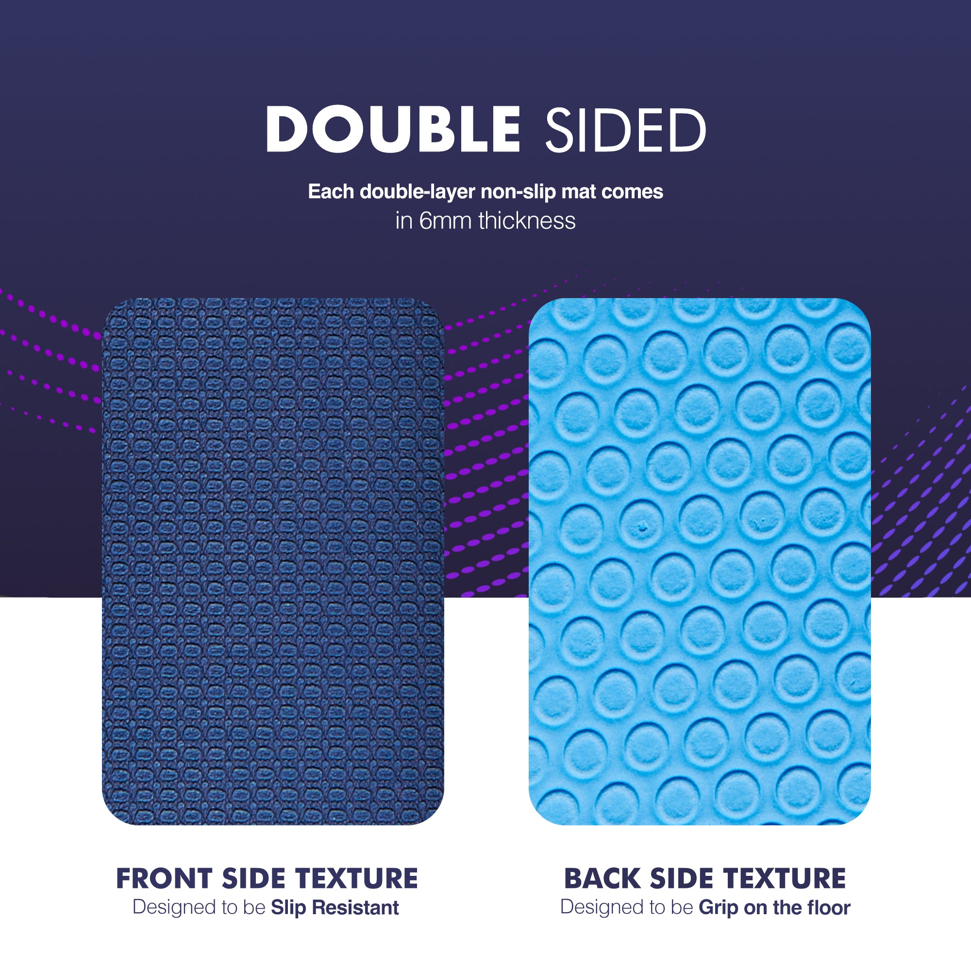 KAYMAN Yoga & Exercise Mat with Carry Strap, Large Non-Slip Comfortable Training & Workout Floor Mat for Home or Outdoor, Gym, Pilates, Gymnastics, HiiT, Stretching & Meditation