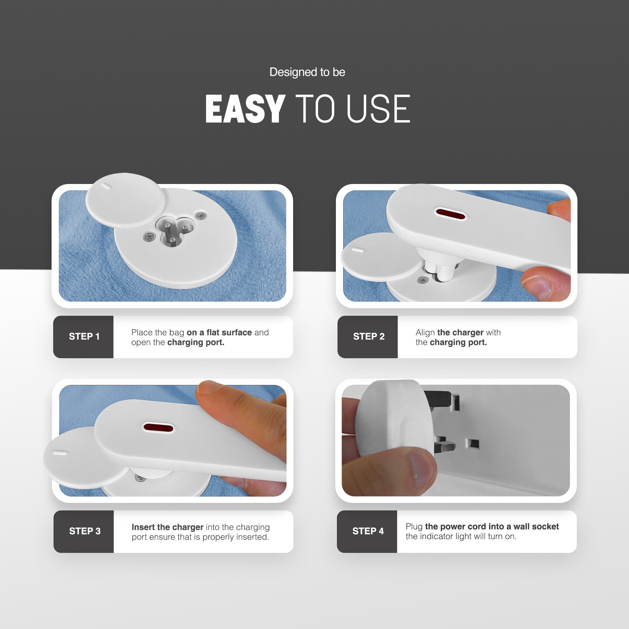 Rechargeable Electric Hot Water Bottle - Hand & Body Warmer, Fast Heating & Auto-Shut Off Function