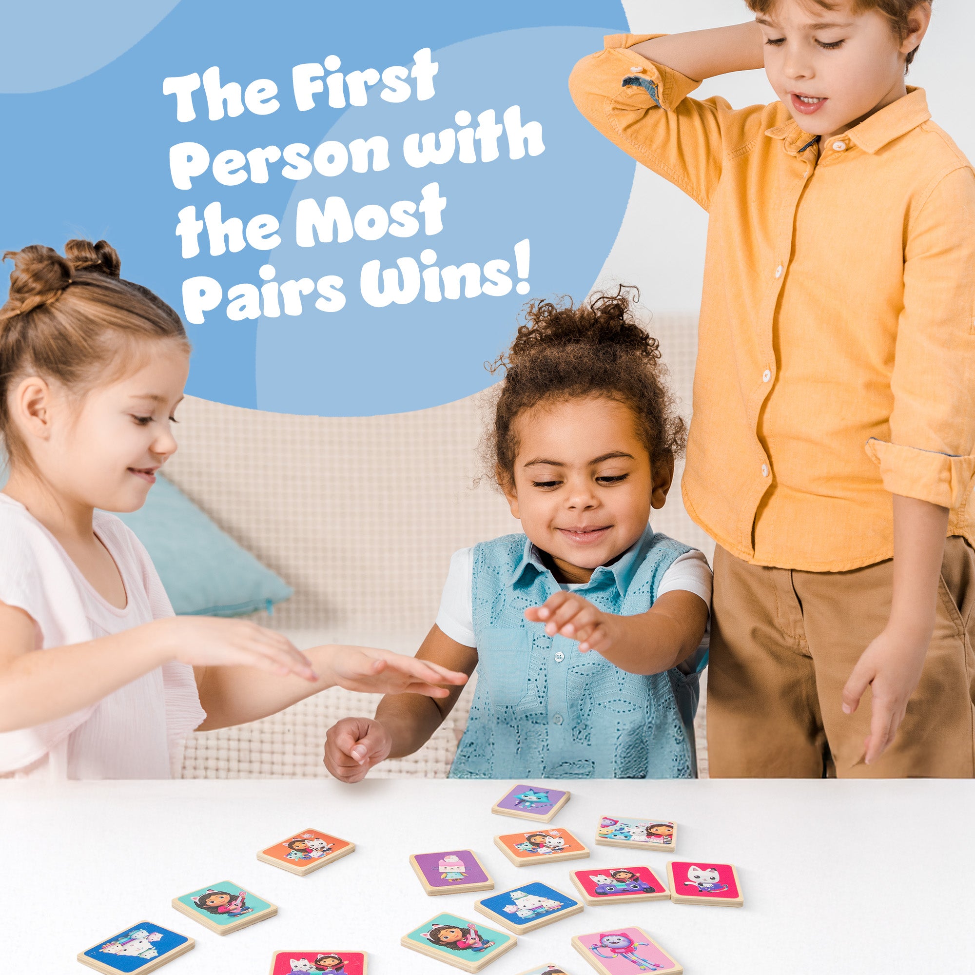 Gabby's Dollhouse Memory Game for Kids - Fun Family Travel Game, Compact & Portable Design, Classic Character Matching Toy