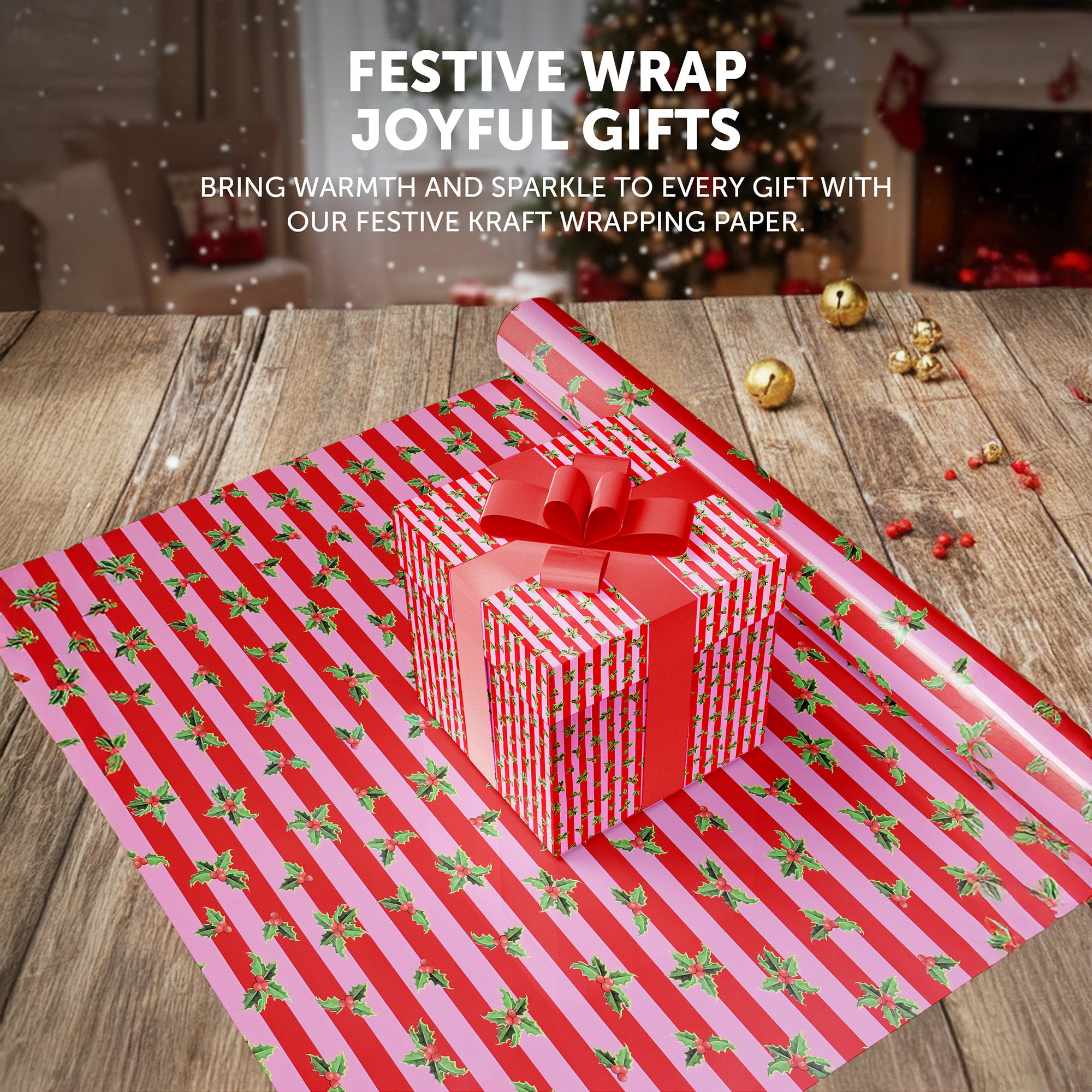 Kraft & Co 4 pack 69cm x 8M Gift Wrapping Paper Ideal for Gifts Arts & Crafts