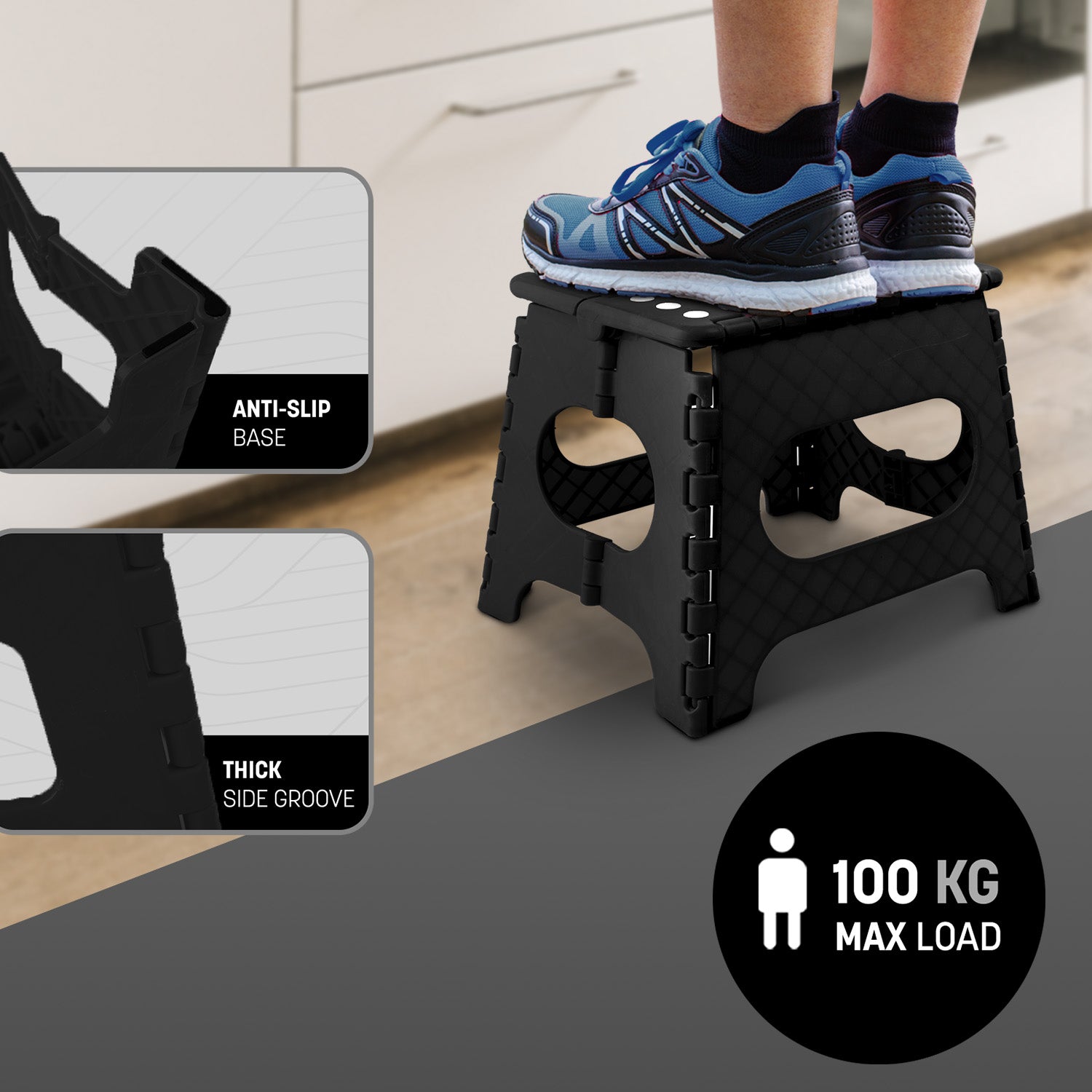 KEPLIN 11inch Heavy Duty Folding Step Stool