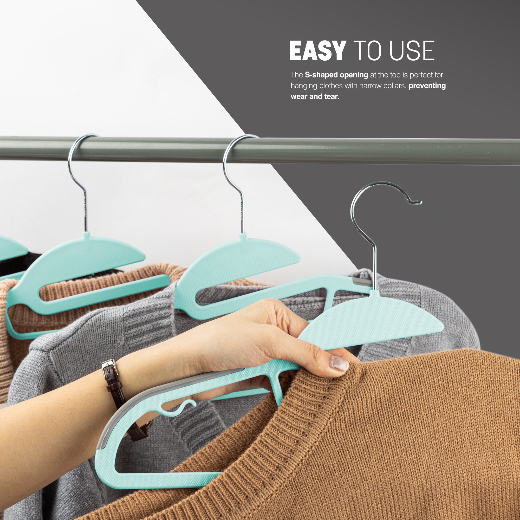 Slimline Non-Slip Clothes Hangers