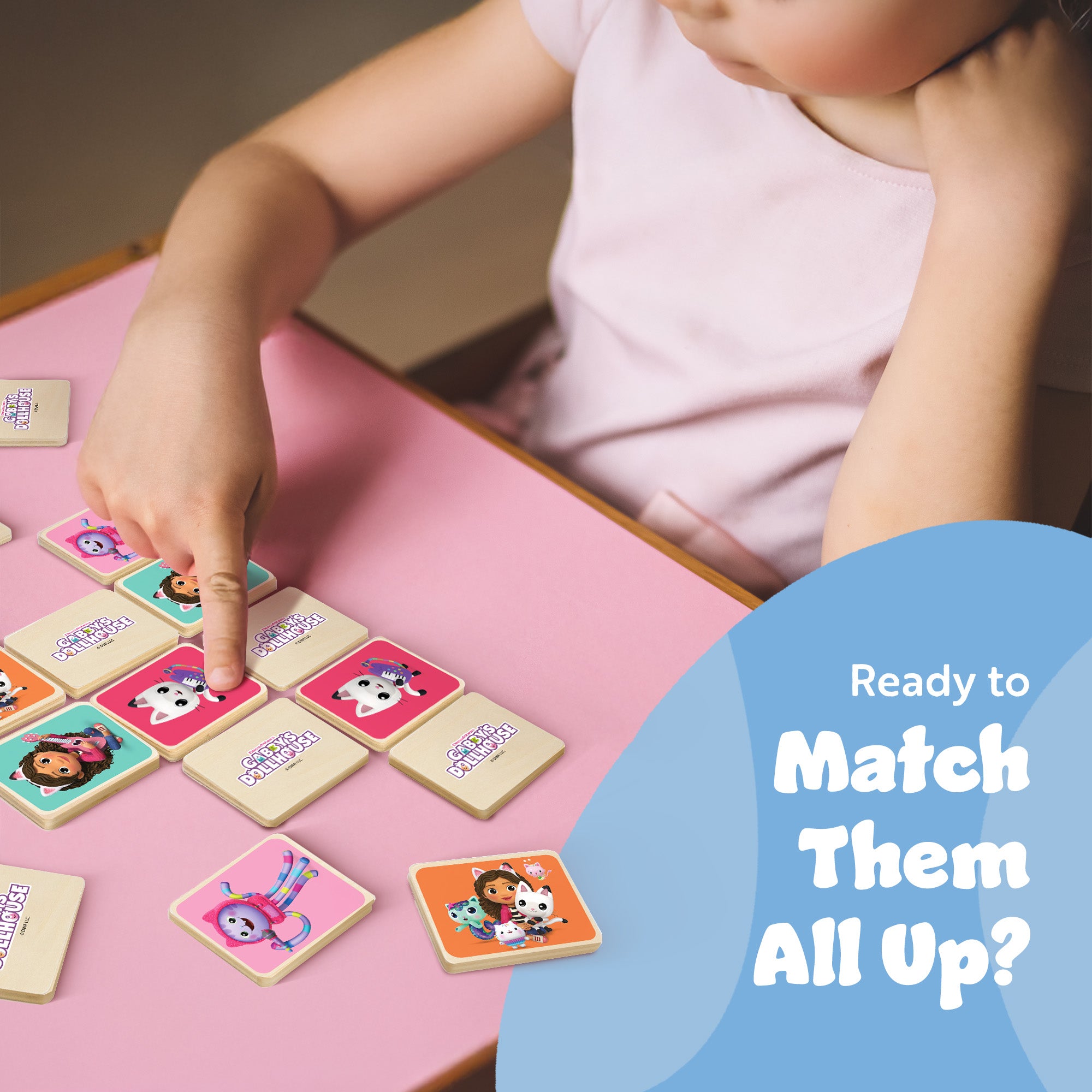 Gabby's Dollhouse Memory Game for Kids - Fun Family Travel Game, Compact & Portable Design, Classic Character Matching Toy