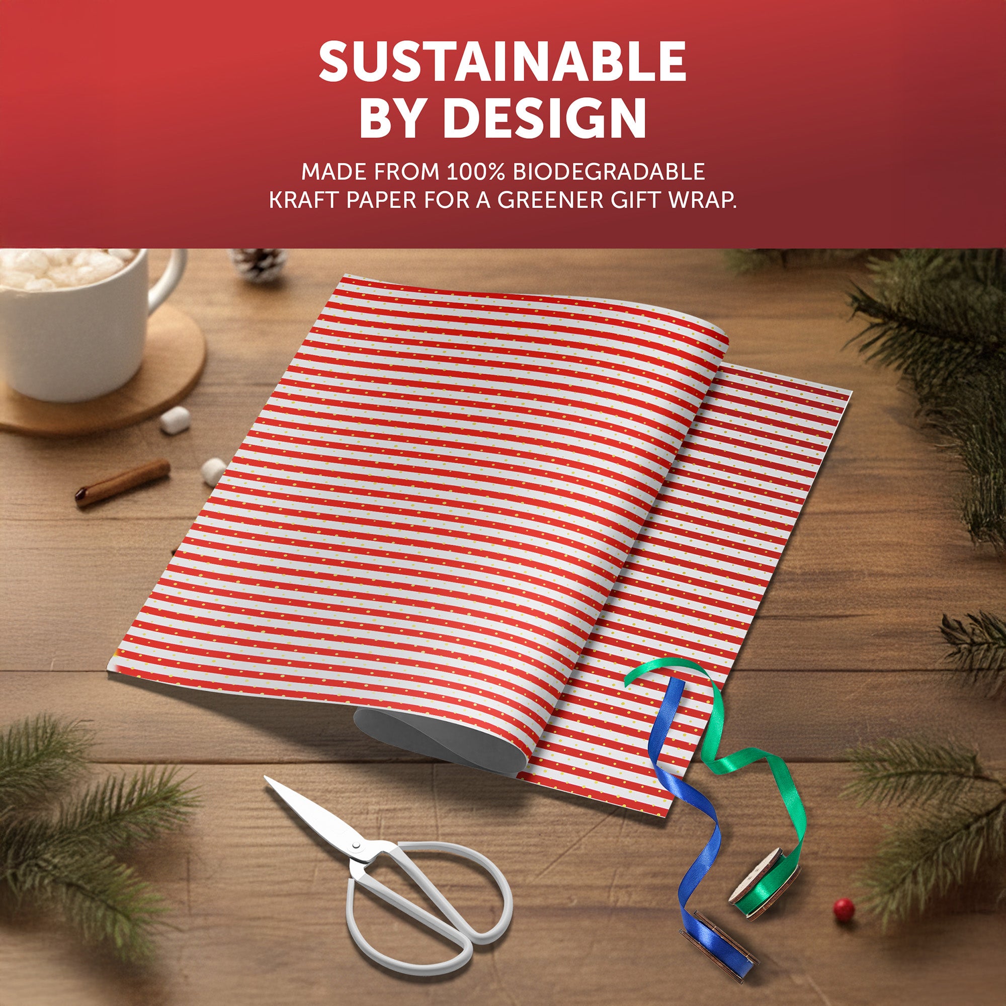 Kraft & Co 4 pack 69cm x 8M Gift Wrapping Paper Ideal for Gifts Arts & Crafts