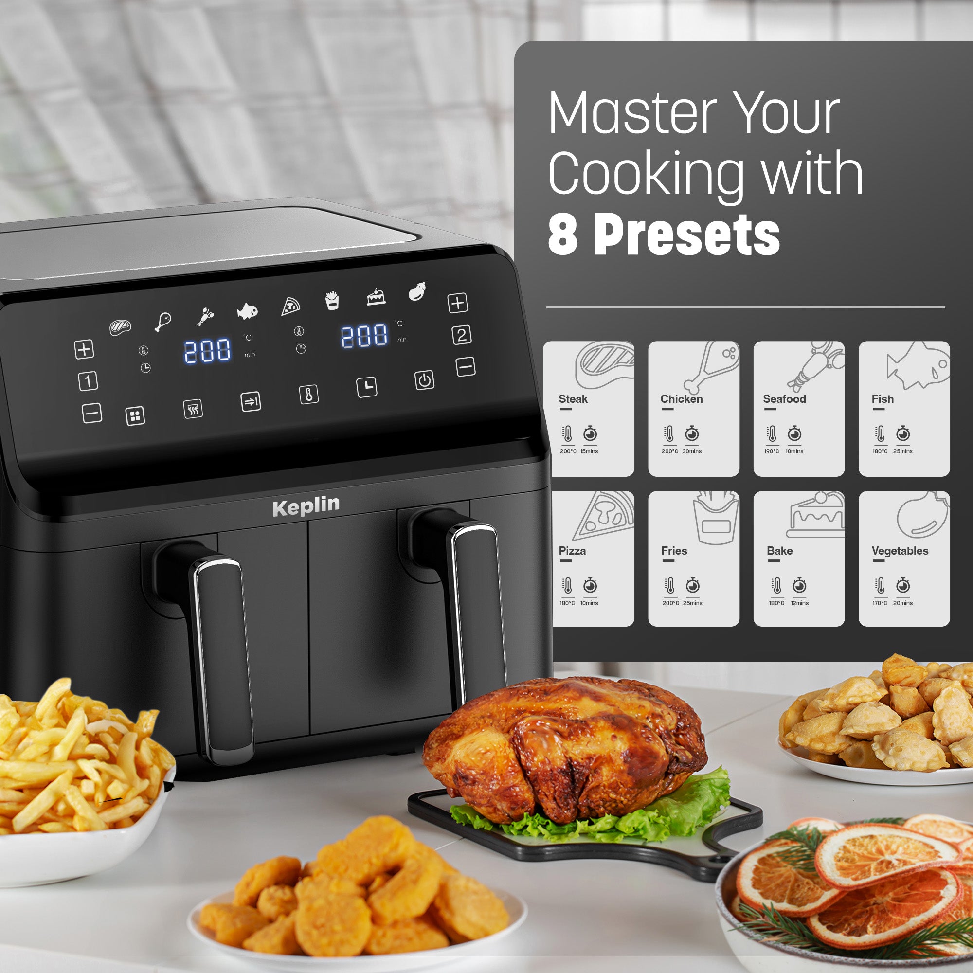 Keplin 9L Dual Zone Air Fryer