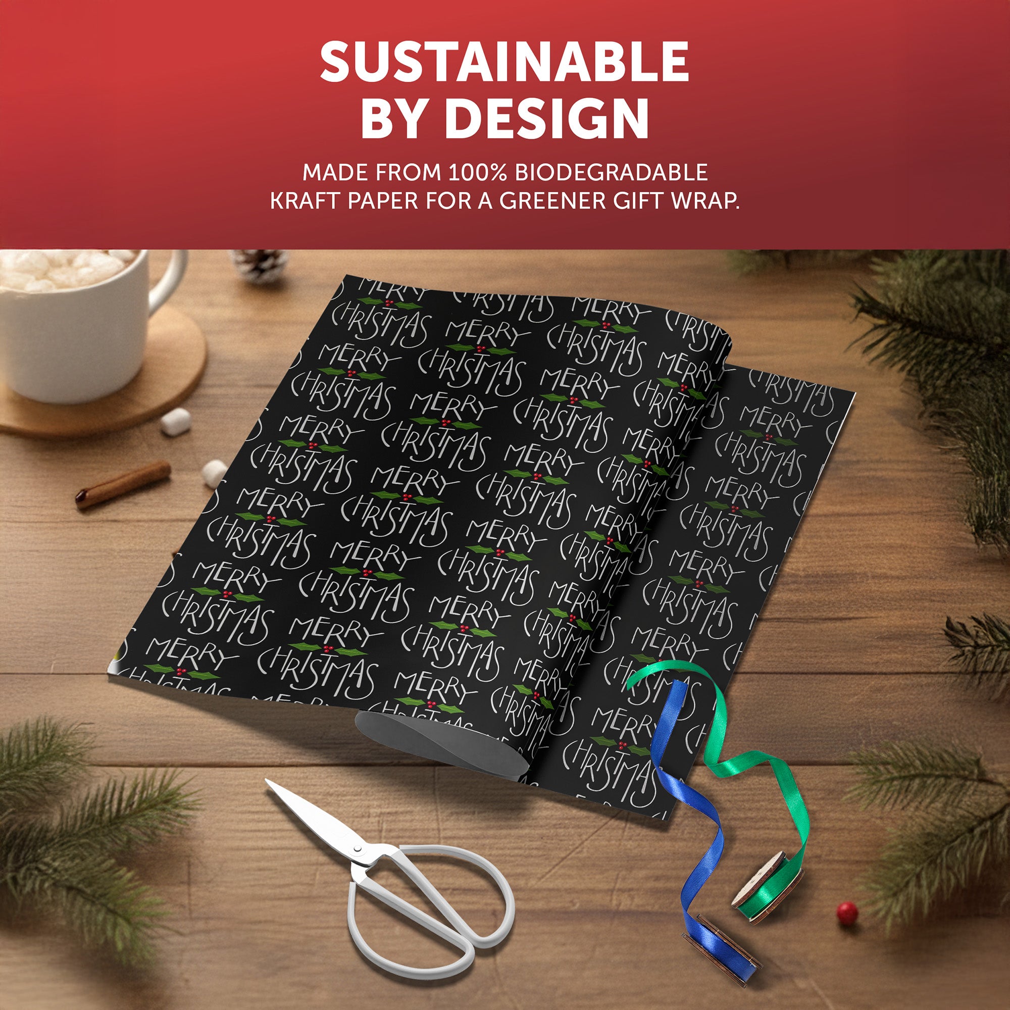 Kraft & Co 4 pack 69cm x 8M Gift Wrapping Paper Ideal for Gifts Arts & Crafts