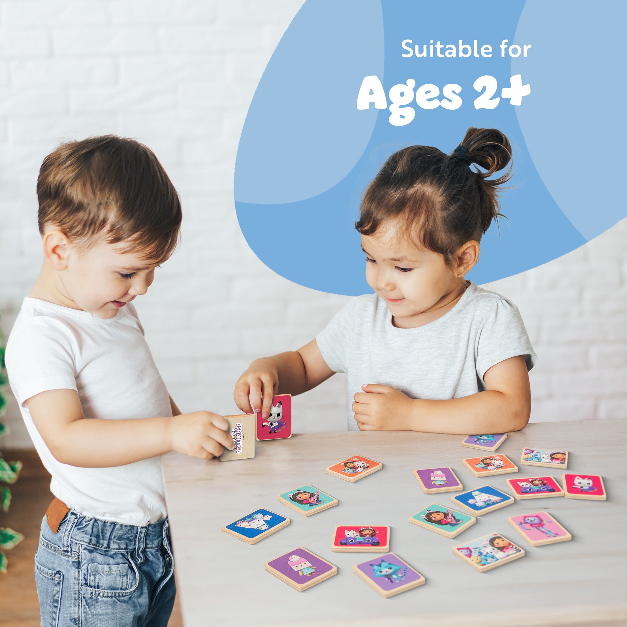 Gabby's Dollhouse Memory Game for Kids - Fun Family Travel Game, Compact & Portable Design, Classic Character Matching Toy