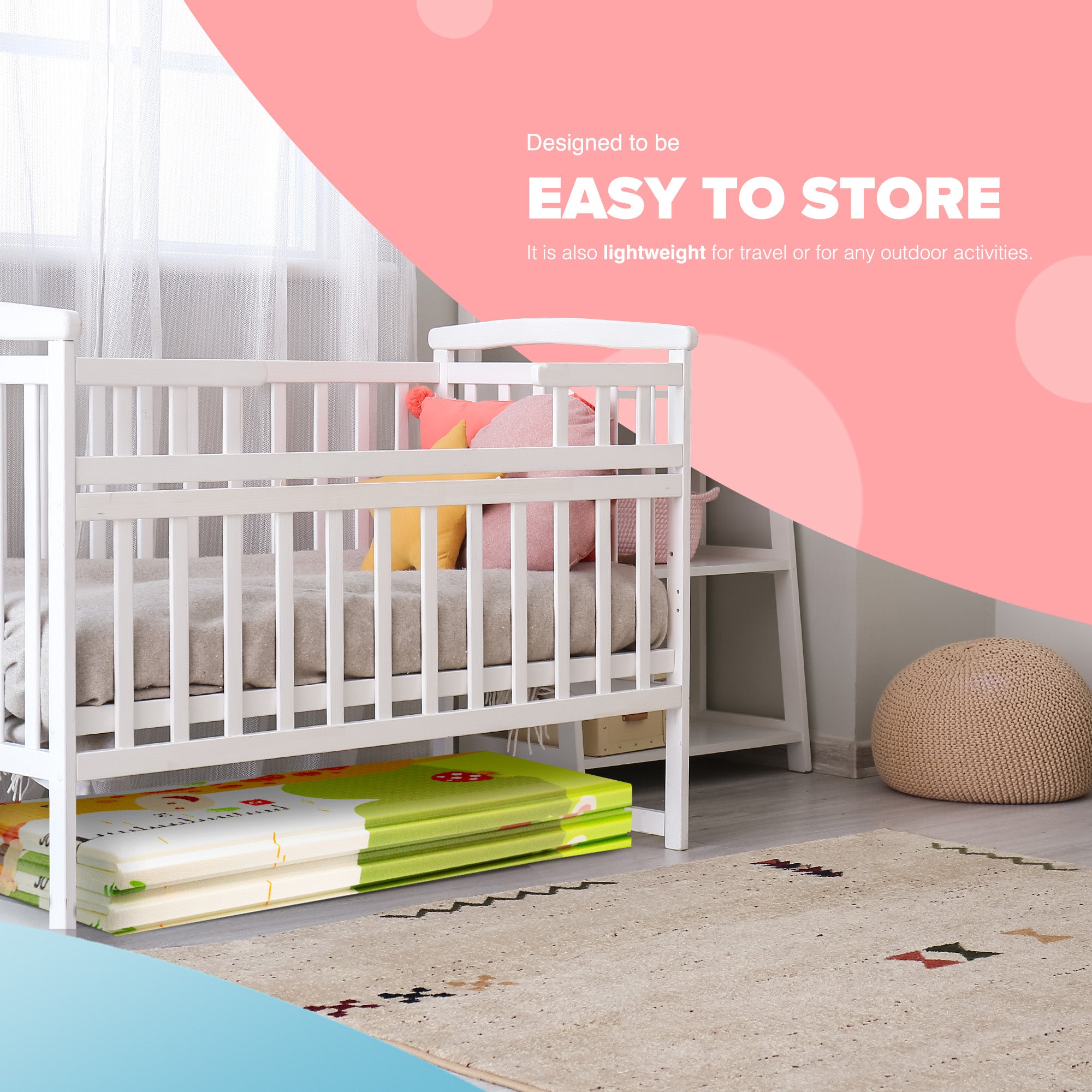 Kidoola Reversible Large Baby Play Mat Soft Playmat for Baby's Crawling, Tummy Time Thick Floor Mats for Children, Toddlers & Babies Ideal for Floor