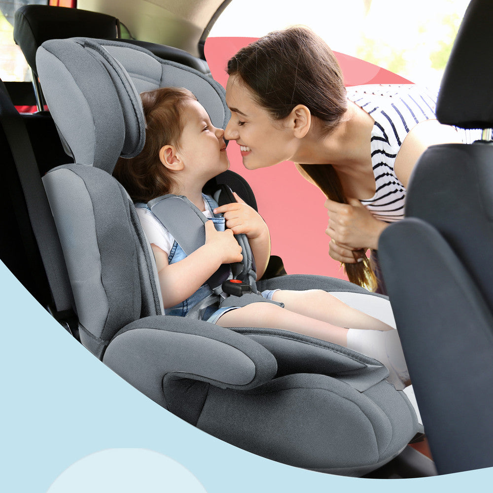 Kidoola Adjustable Car Seat for Toddlers & Children – Safety Certified Booster Seat, Comfortable Padding, 3 Age Functions, ECE R44/04 Certified, Up to 12 Years