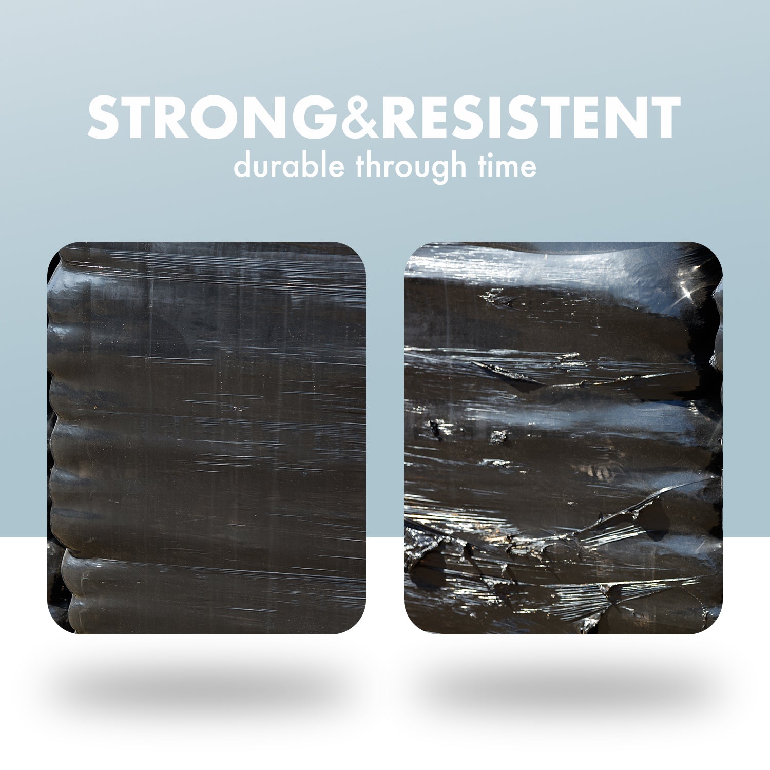 Merrimen Heavy Duty Pallet Stretch Shrink Wrap Roll | Strong & Secure Packaging Plastic Cling Film | Ideal for Packing, Moving Heavy Objects and Shifting Fragile Items (Black, 400mm x 150m)