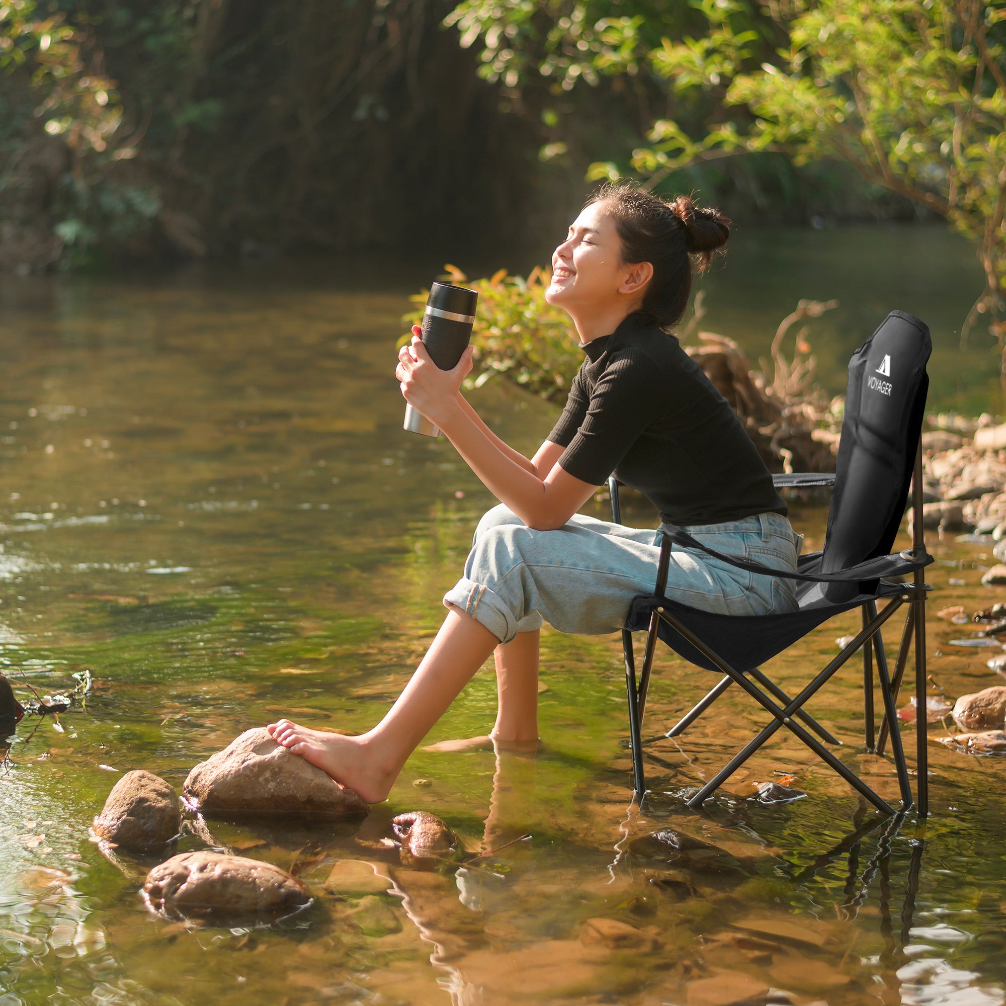 Voyager Folding Camping Chair 2-Pack - UK
