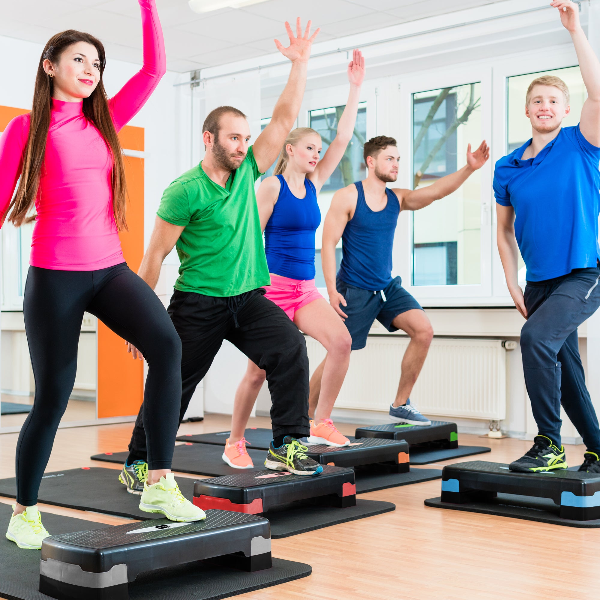 KAYMAN Exercise Stepper – Adjustable Fitness Step Platform for Home & Gym Workouts | Ideal for Aerobics, Cardio, Weights, Yoga | 2 Level Heights