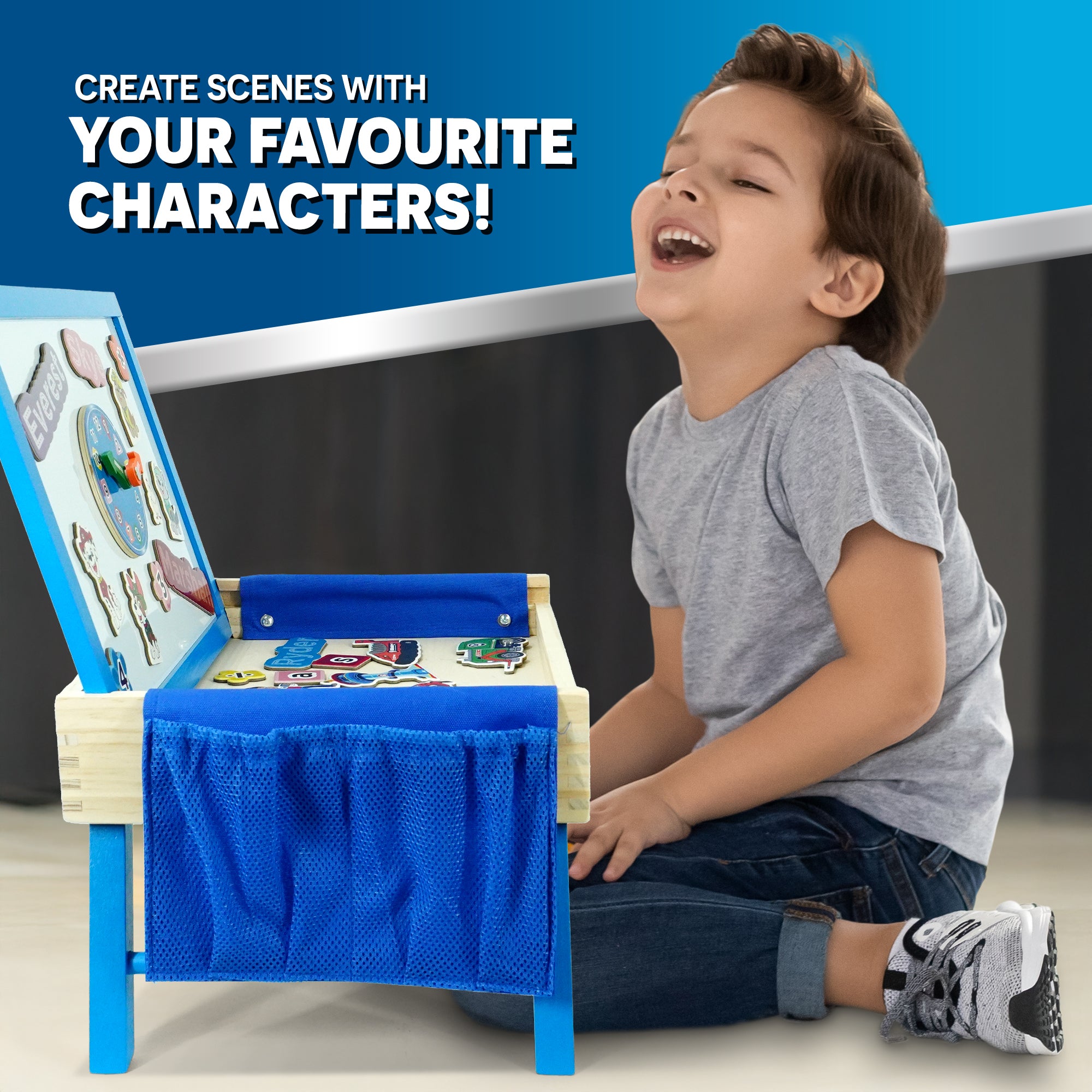 Paw Patrol Creation Station Table - Magnetic Creation Station, Counting, Colouring, Spelling, Time-Telling, Drawing, Colourful - Hours of Craft Fun for 3 Years and Up