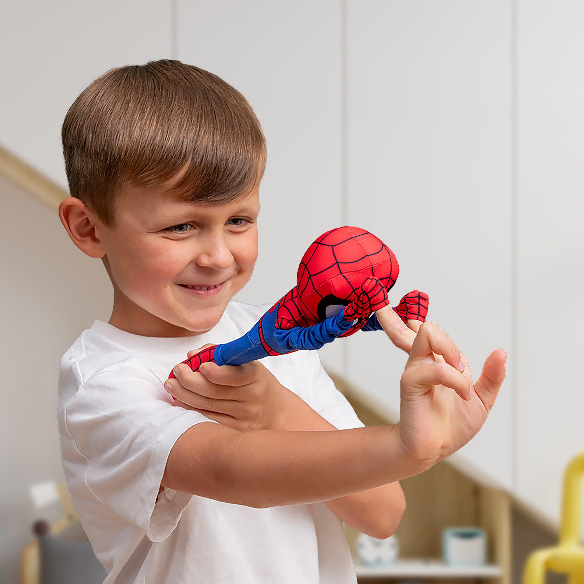 Marvel Spidey and His Amazing Friends – Slingshot Plush Spider-Man Toy with Sound– Stretchable Arms for Launch Action – Soft & Durable Superhero Plush for Kids Toys for Boys & Girls