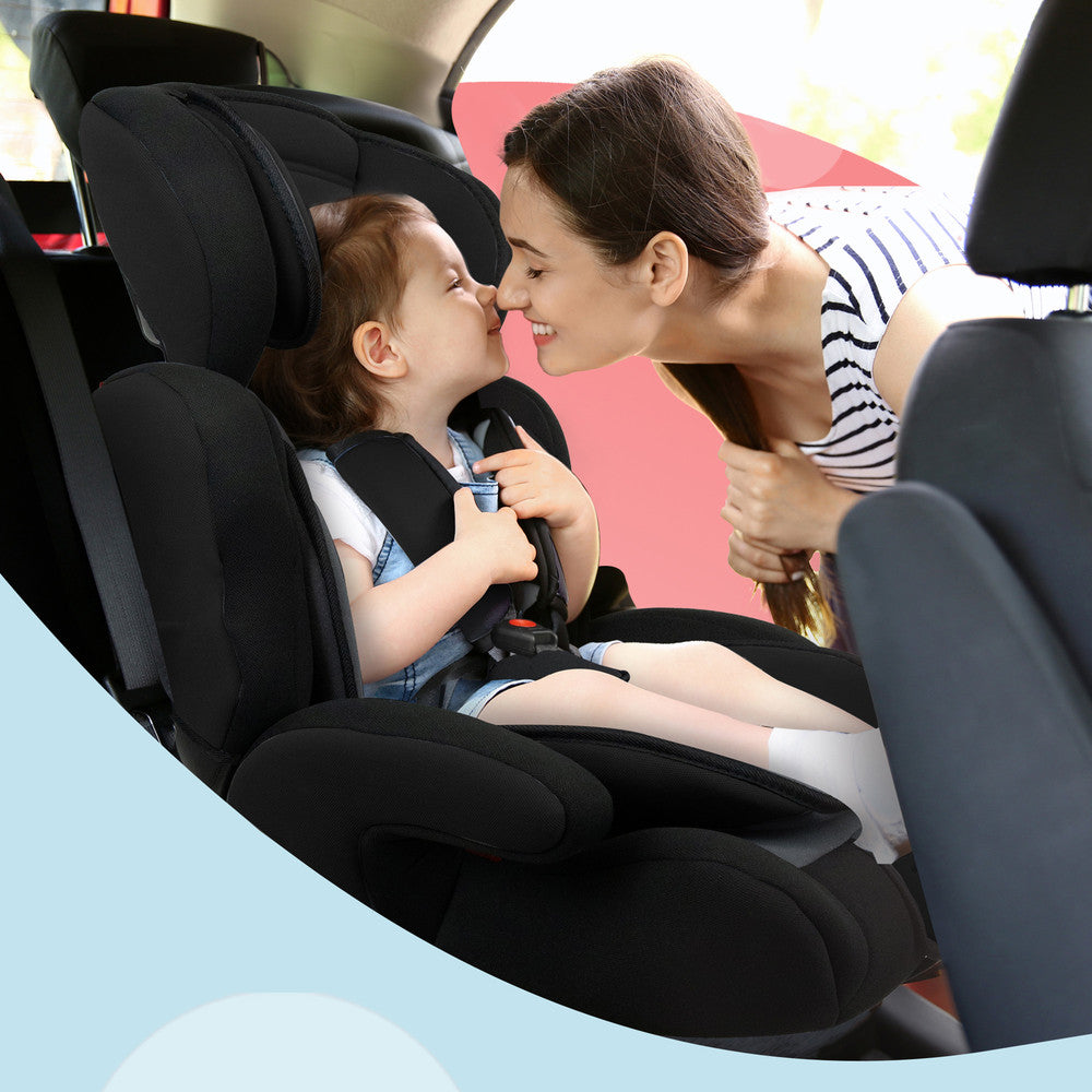 Kidoola Adjustable Car Seat for Toddlers & Children – Safety Certified Booster Seat, Comfortable Padding, 3 Age Functions, ECE R44/04 Certified, Up to 12 Years