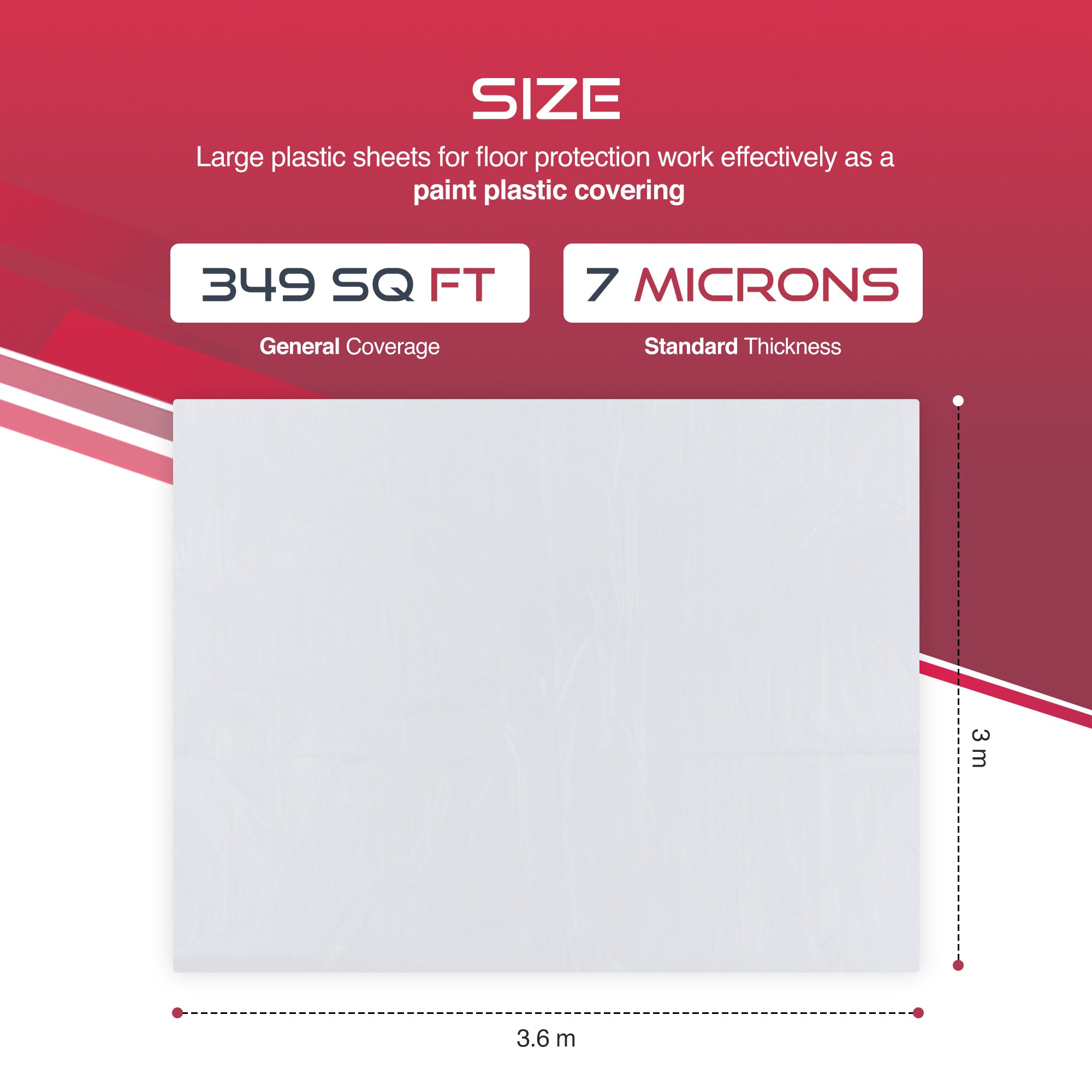 Haltons - White LDPE Dust Sheets - Paint Protection & Dust Cover for Renovation - Multi-Pack Plastic Cloth for Furniture, Floor & Debris Protection - Recyclable & Durable