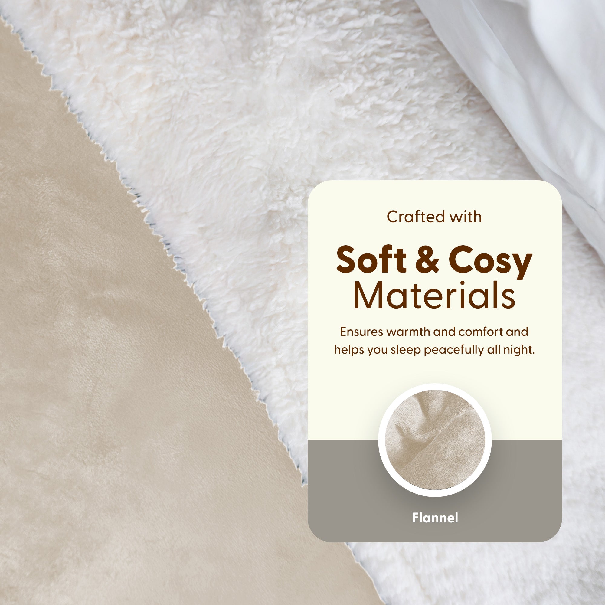 Electric Heated Throw Blanket - Machine Washable Fleece Wool Duvet, 9 Heat Settings & Timer