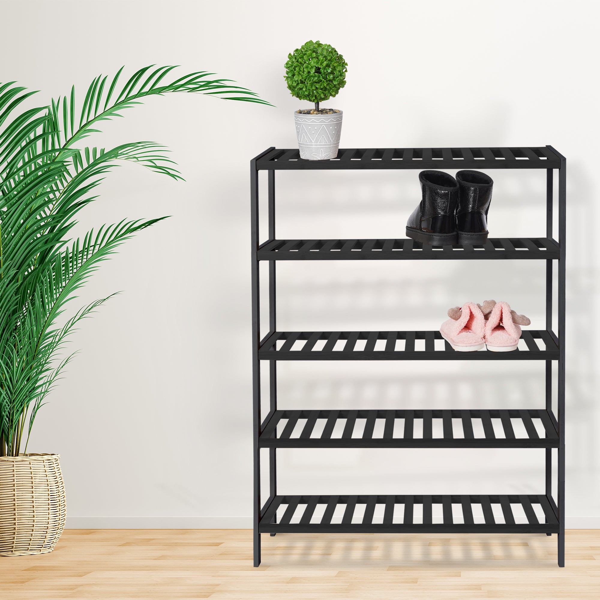 Keplin Bamboo Shoe Rack - 5 Tier