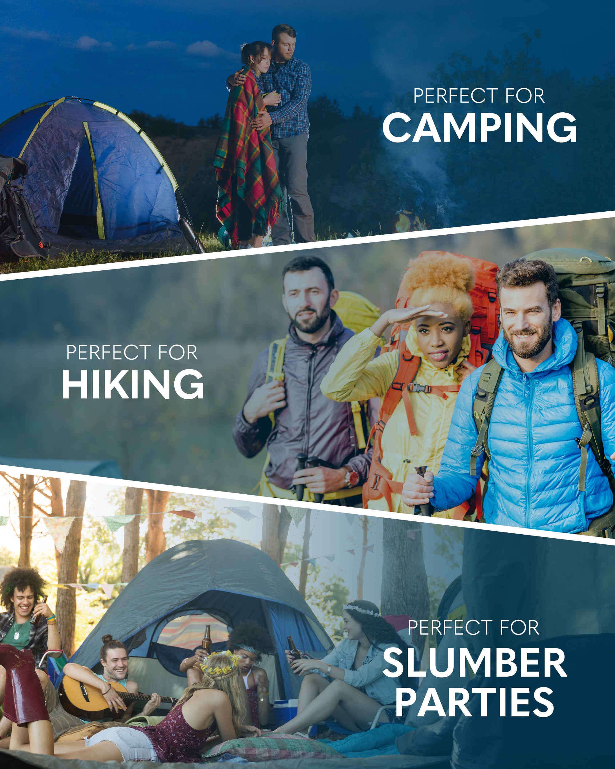 Voyager Sleeping Bag for Adults - Lightweight & Compact, Versatile 3-4 Season Temperature, Spacious Design, Quality Material, Ideal for Camping & Backpacking - 190x30x80cm