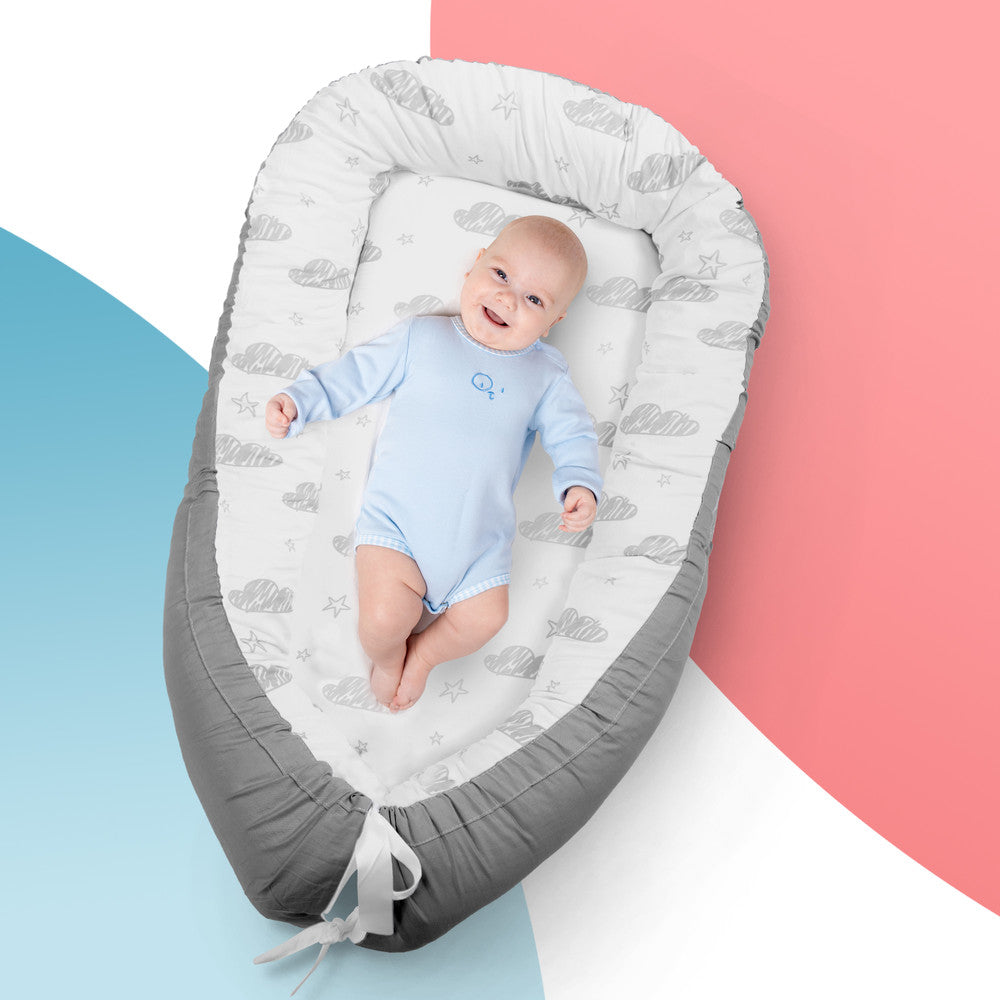 Kidoola Newborn Baby Nest Lounger - 100% Cotton, Washable, Safe and Breathable Fabric 0-12 Months Unisex Ideal for Home, Travel & Baby Essential Gift (Animals)