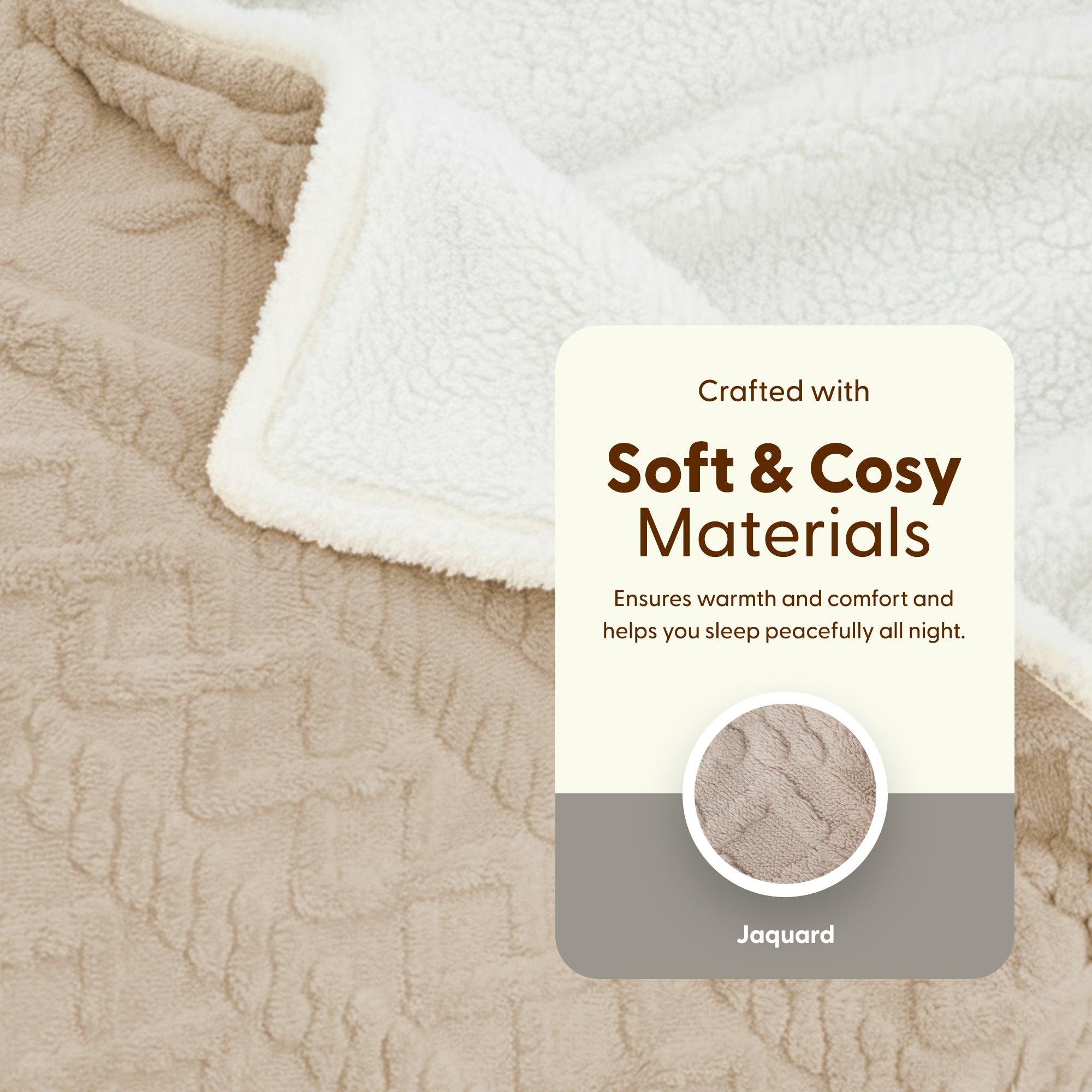 Electric Heated Throw Blanket - Machine Washable Fleece Wool Duvet, 9 Heat Settings & Timer