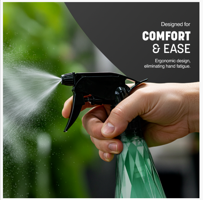 KEPLIN Water Spray Bottles (2 Pack) 600ml – Adjustable Nozzle for Mist & Stream | Reusable & Refillable w/Spray Nozzle | Ideal for Cleaning Kitchen Bath Glass (Grey & Green) (Copy)