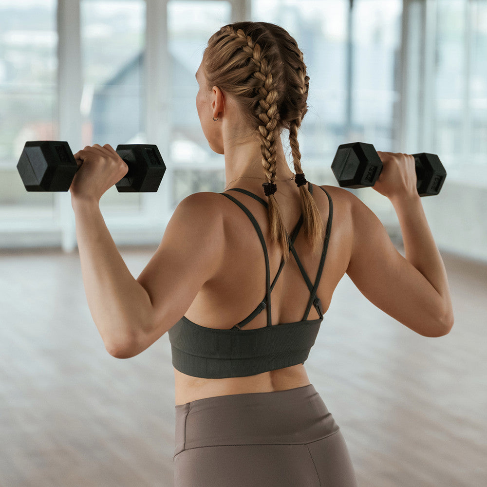 KAYMAN Rubber Hex Dumbbells Pair 6kg