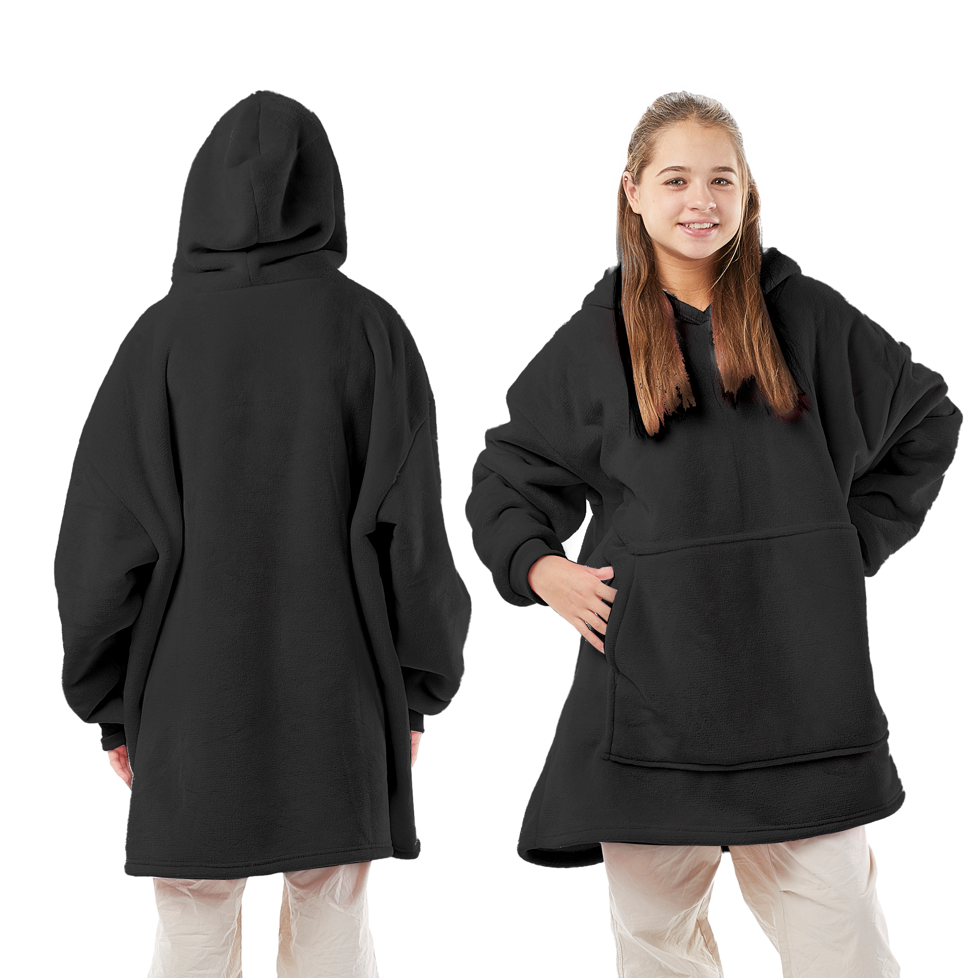 Thermal, Soft & Long-length Throw Hoodie in all Sizes & Colours - UK