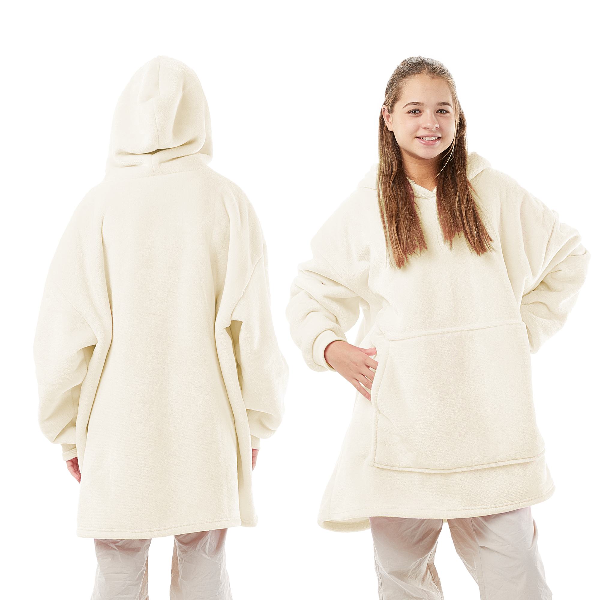 Thermal, Soft & Long-length Throw Hoodie in all Sizes & Colours - UK