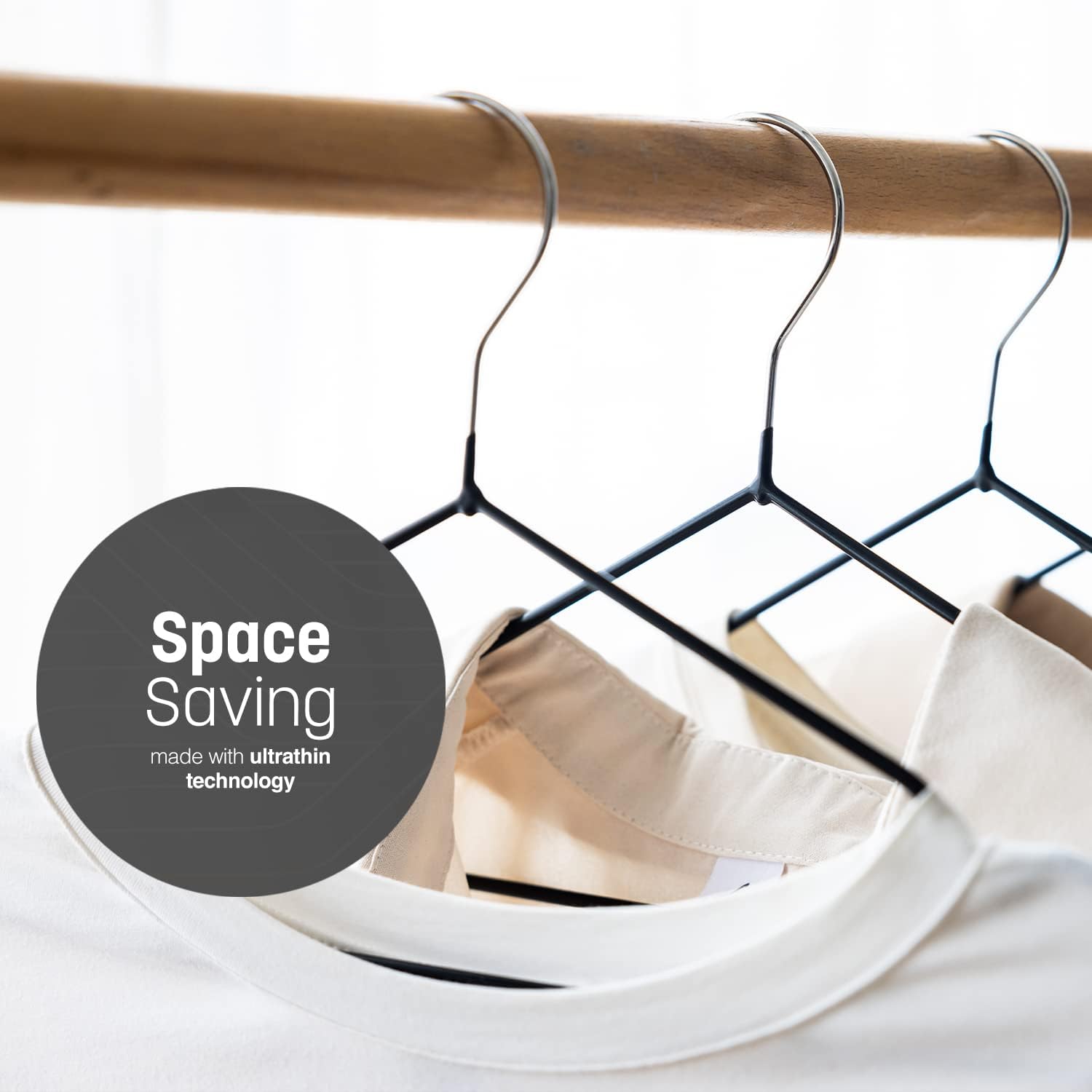 20pcs Metal Hangers Premium Rubber Coated - Non-Slip Clothes Hangers with 360° Swivel Hook