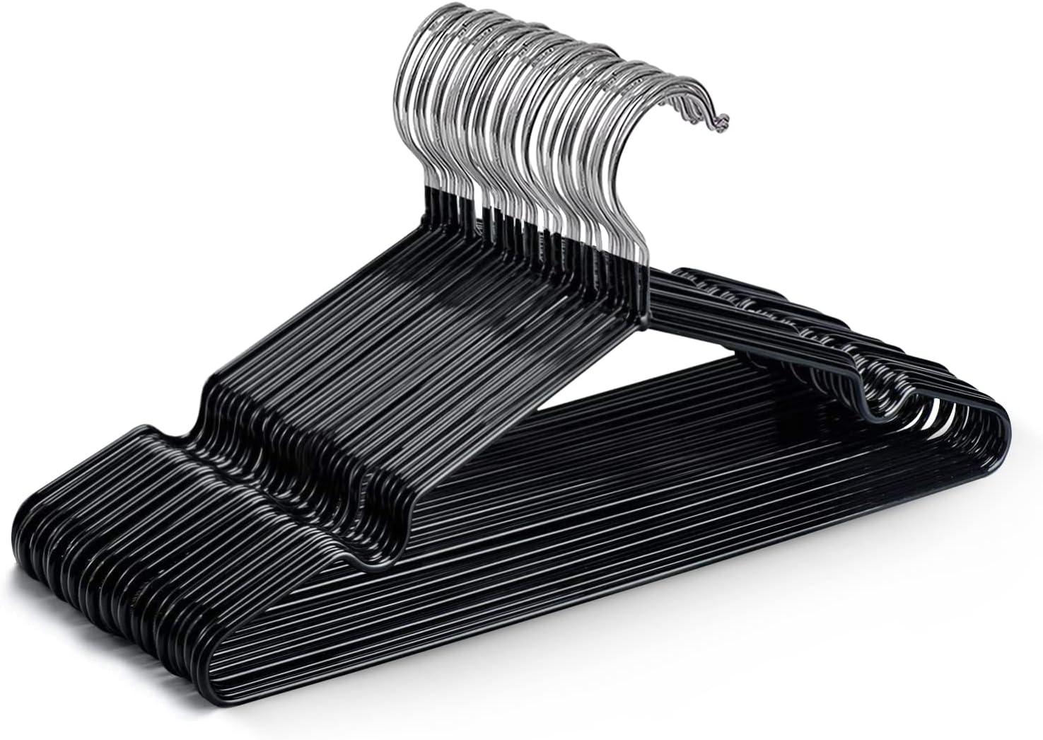 20pcs Metal Hangers Premium Rubber Coated - Non-Slip Clothes Hangers with 360° Swivel Hook