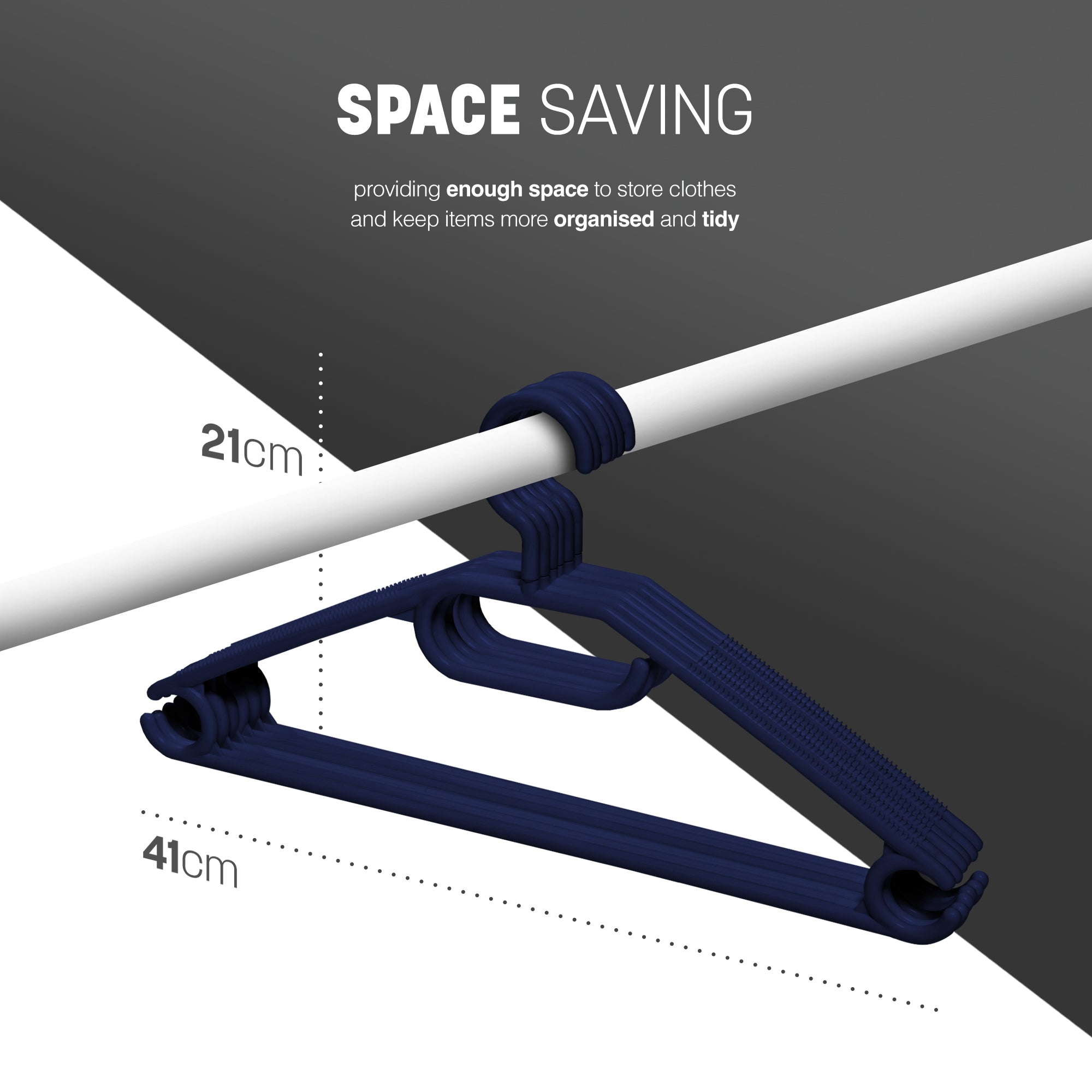 Heavy Duty Swivel Hook Hangers - Space Saving & Non Slip Coat Hangers with Rotating Hook & Tie