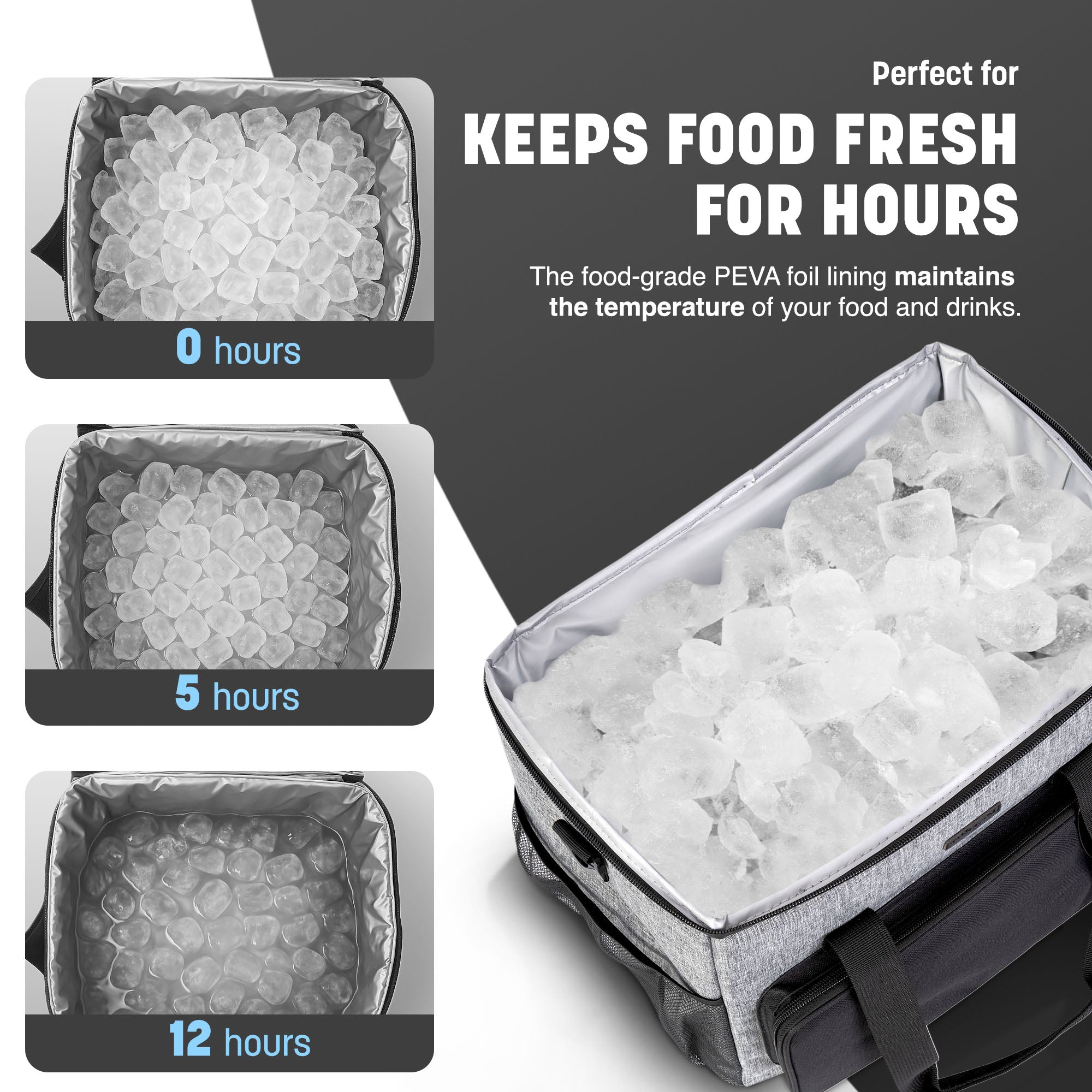 Home Freezer Blocks with Picnic Bag for Family Trips - Long Lasting Reusable Ice Boards