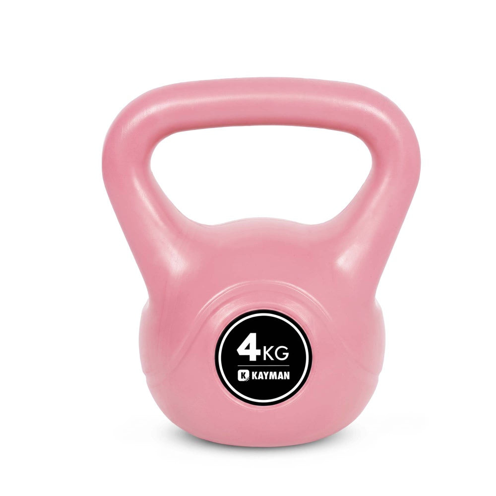 Kayman Kettlebell 4KG, 6KG, 8KG, 10KG, 12KG - Ergonomic Handle & Flat Bottom for Stability - Home Gym Weight for Strength Training & Cardio - Versatile Range for Fitness Workouts