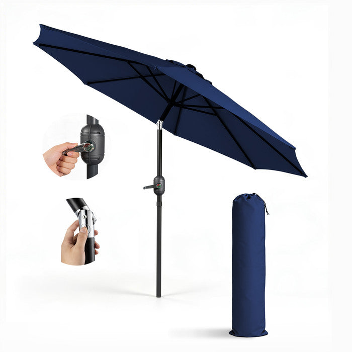 2.3m Tilting Garden Parasol with Cover for 4 Seater Tables