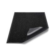 Black ribbed dirt trapper door mat 40 x 60cm with non-slip PVC back – Small Barrier Mat UK