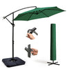 3M Cantilever Garden Parasol with 4-Piece Fillable Base Set