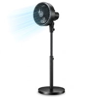 10 Inch Pedestal Fan with 3 Speed Settings & Quiet Adjustable Height