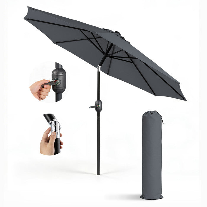 2.7m Tilting Garden Parasol with Cover UV Protection