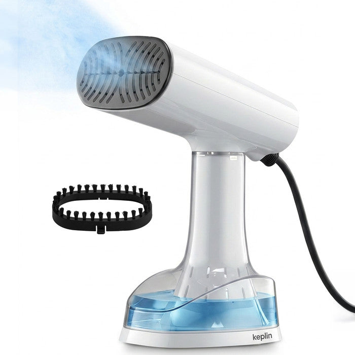 Keplin 1640W Handheld Garment Steamer with Fabric Brush Attachment White UK