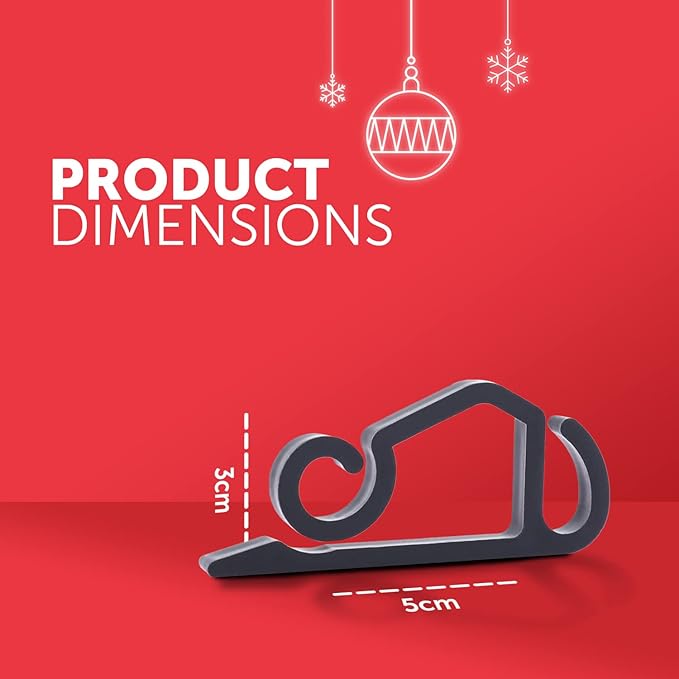Kraft & Co Gutter Hooks – Outdoor Hanging Clips for Lighting | Perfect for Garden String Lights, Christmas Fairy Lights | Strong Plastic Mini Guttering Hooks for Decorations – image 2