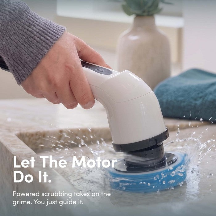 Handheld electric spin scrubber cleaning kitchen sink