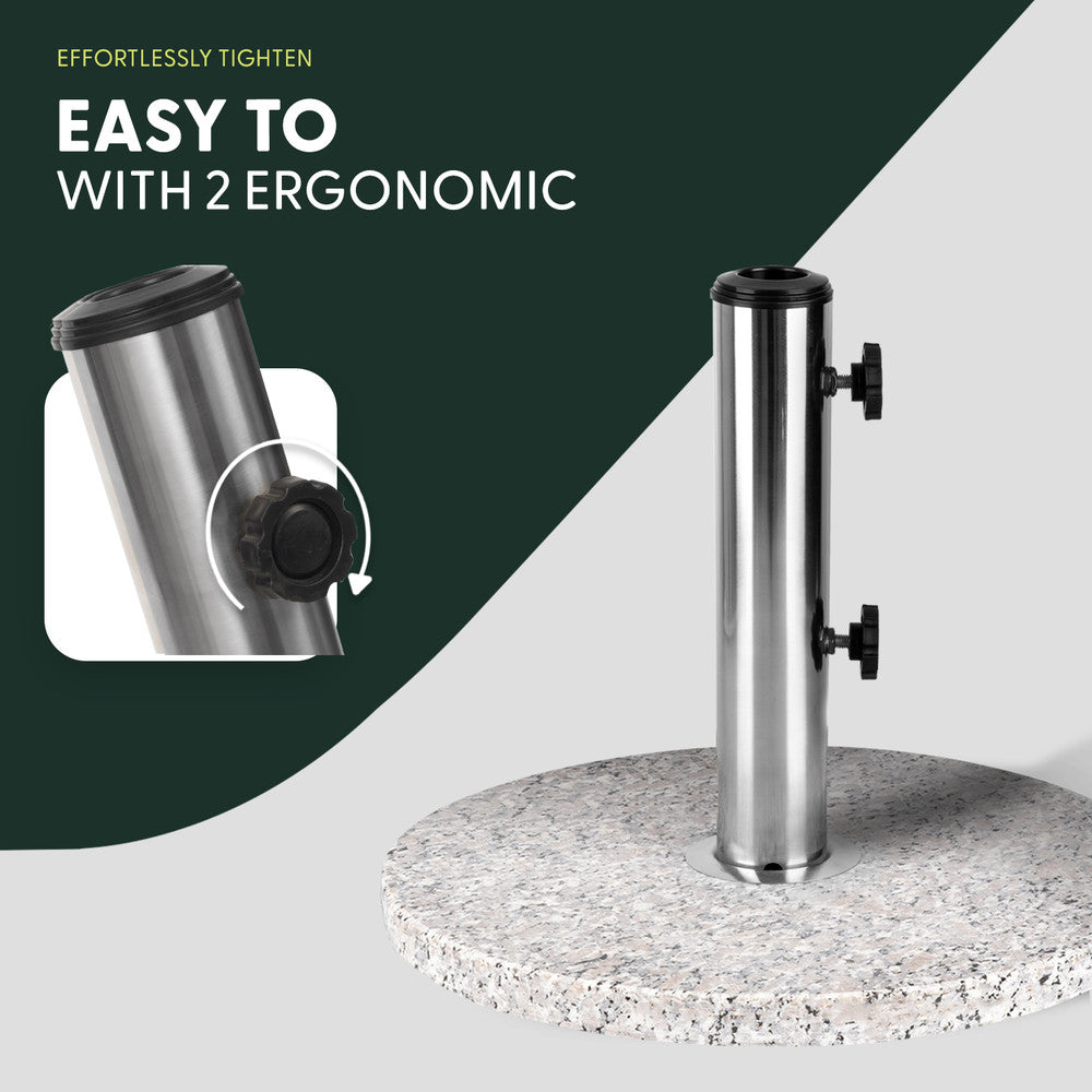 12kg Granite Parasol Base Assembly – Garden Umbrella Stand Easy Setup UK